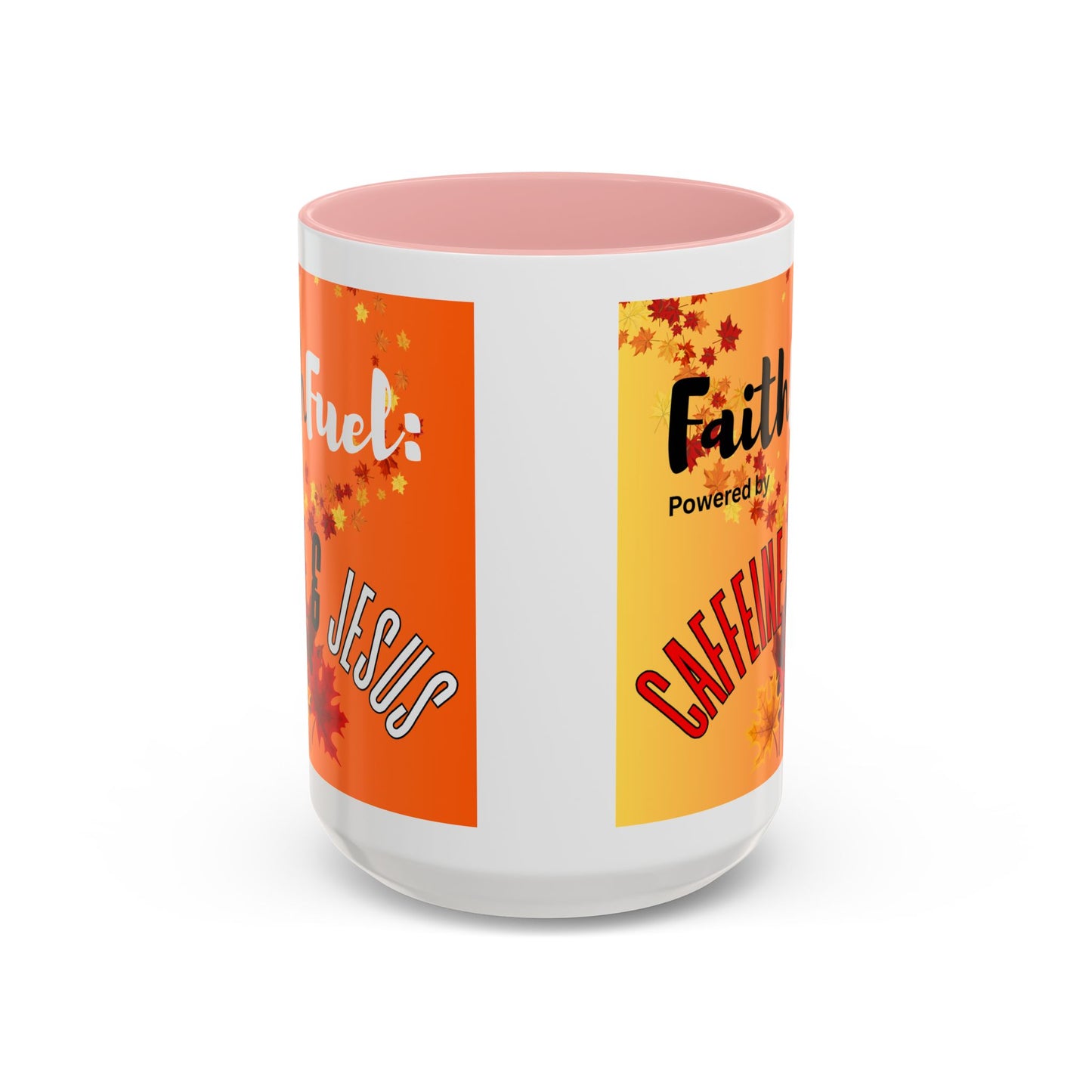 FaithFuel Caffeine & Jesus Mug - Fall Coffee Cup, Inspirational Gift, Autumn Decor, Home Office Supplies, Religious Mug