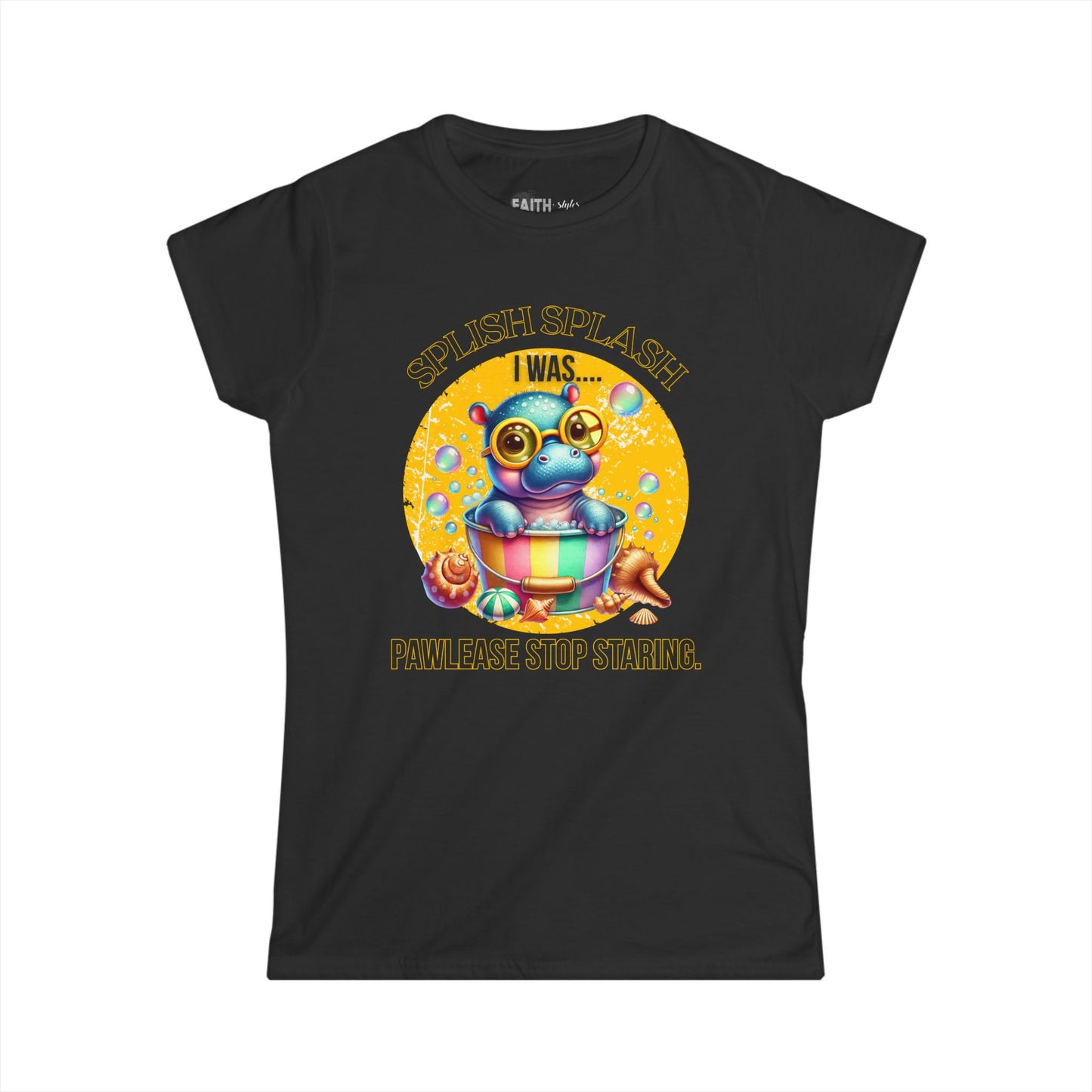 Playful Frog Tee - "SPLISH SPLASH I WAS... PAWLEASE STOP STARING" - Fun Graphic Shirt, Gift for Frog Lovers, Cute Casual Wear