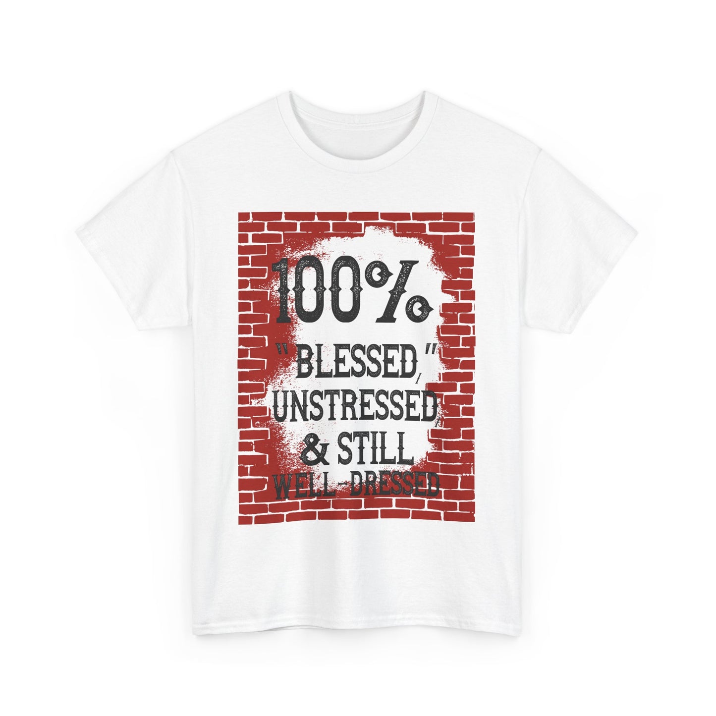 "100% Blessed" Unisex Heavy Cotton Tee - Motivational T-Shirt for Everyday Inspiration