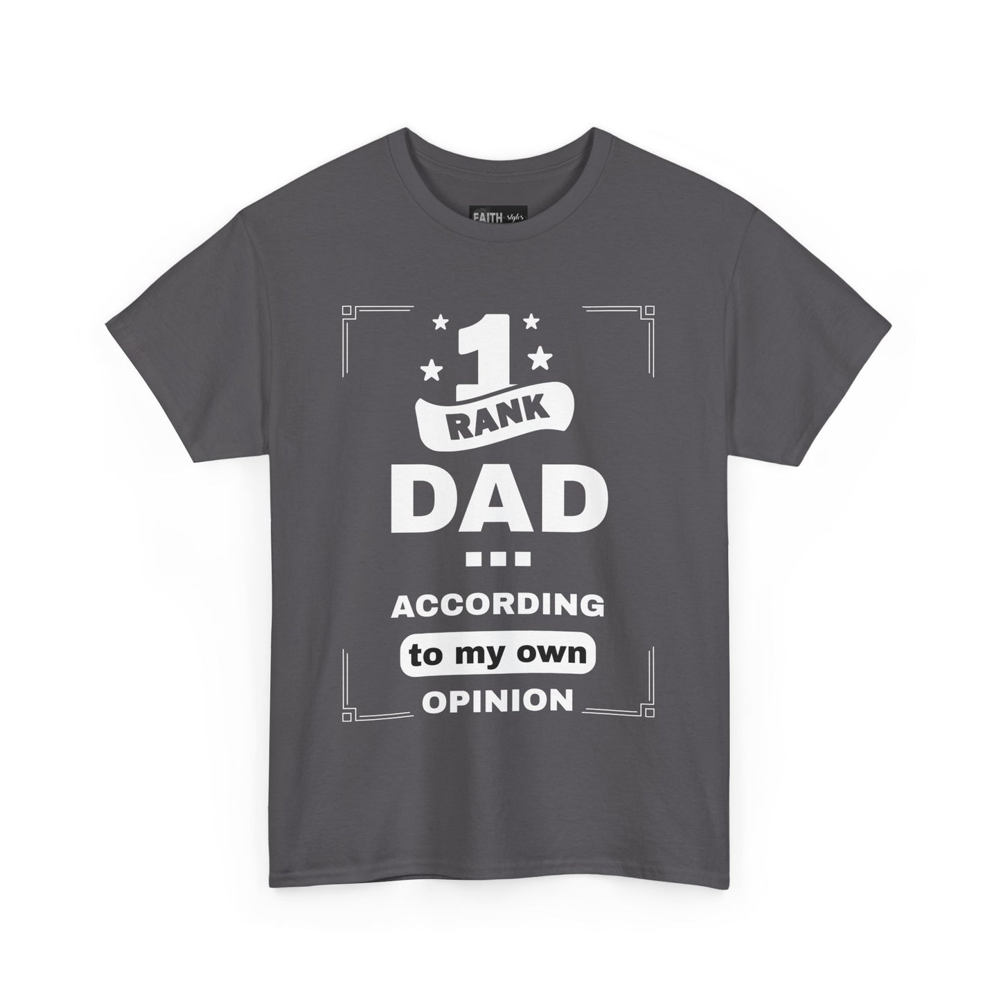 #1 Dad Unisex Heavy Cotton Tee - Perfect Gift for Father's Day, Birthday, or Family Celebrations, Casual Wear, Statement T-Shirt