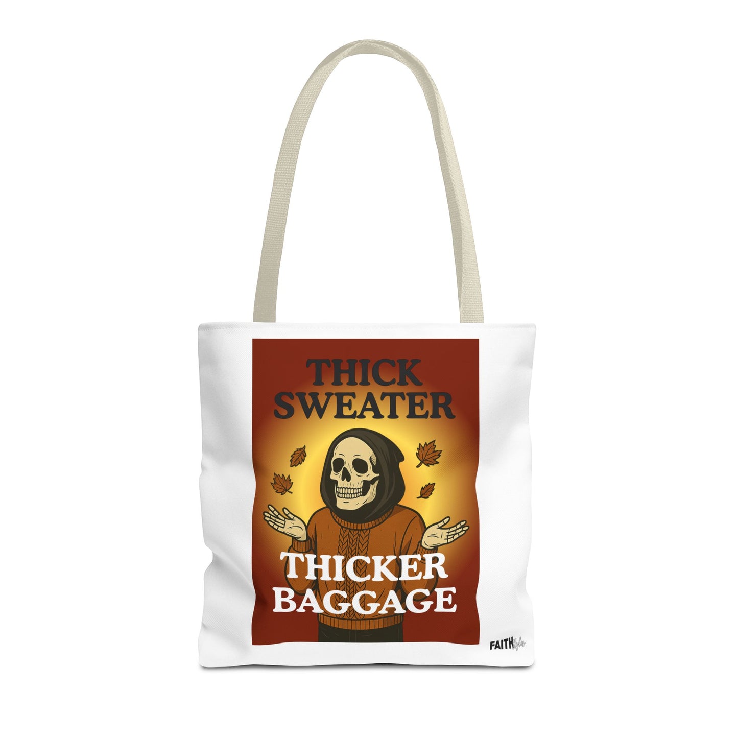 FaithStyles Fall-Themed Thicker Baggage Tote Bag, Halloween, Autumn Vibes, Eco-Friendly Gift, Spooky Baggage, Seasonal Carryall, Shopping Bag, Casual Style