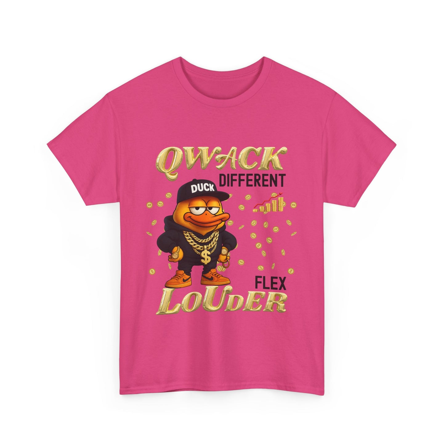 Qwack Different Unisex Heavy Cotton Tee, Fun T-Shirt, Gift for Duck Lovers, Casual Wear, Streetwear Style, Summer Vibes
