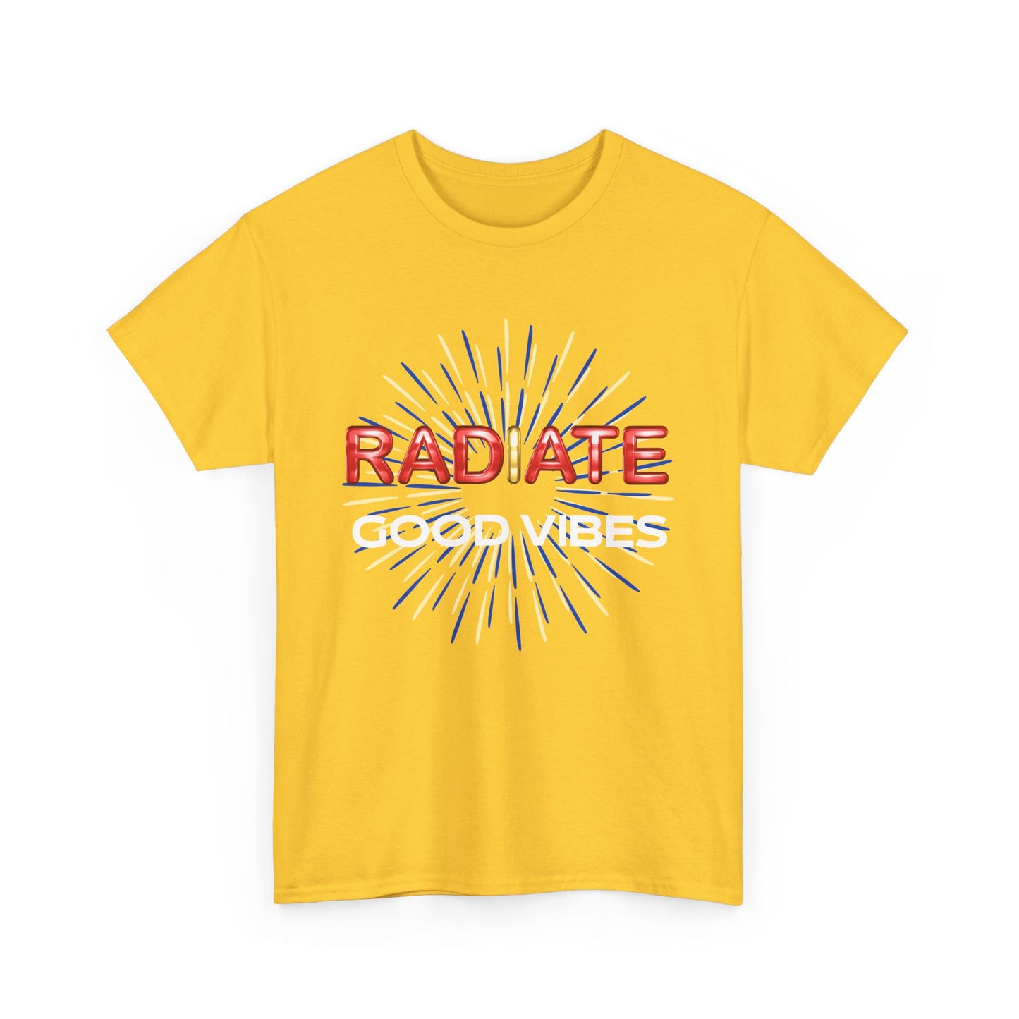 Radiate Unisex Heavy Cotton Tee - Positive Vibe Shirt, Gift for Friends, Motivational Apparel, Casual Wear, Everyday Comfort