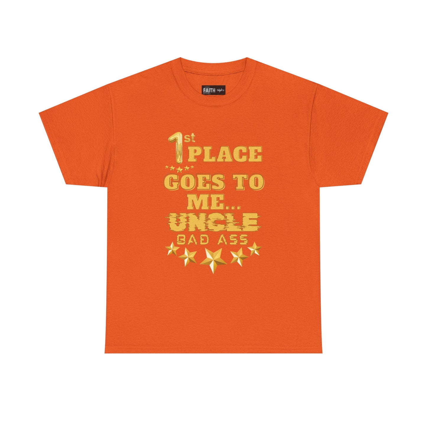 1st Place Uncle Badass Tee | Funny Gift for Uncle, Unisex Cotton Shirt, Family Reunion, Birthday Celebration, Casual Wear