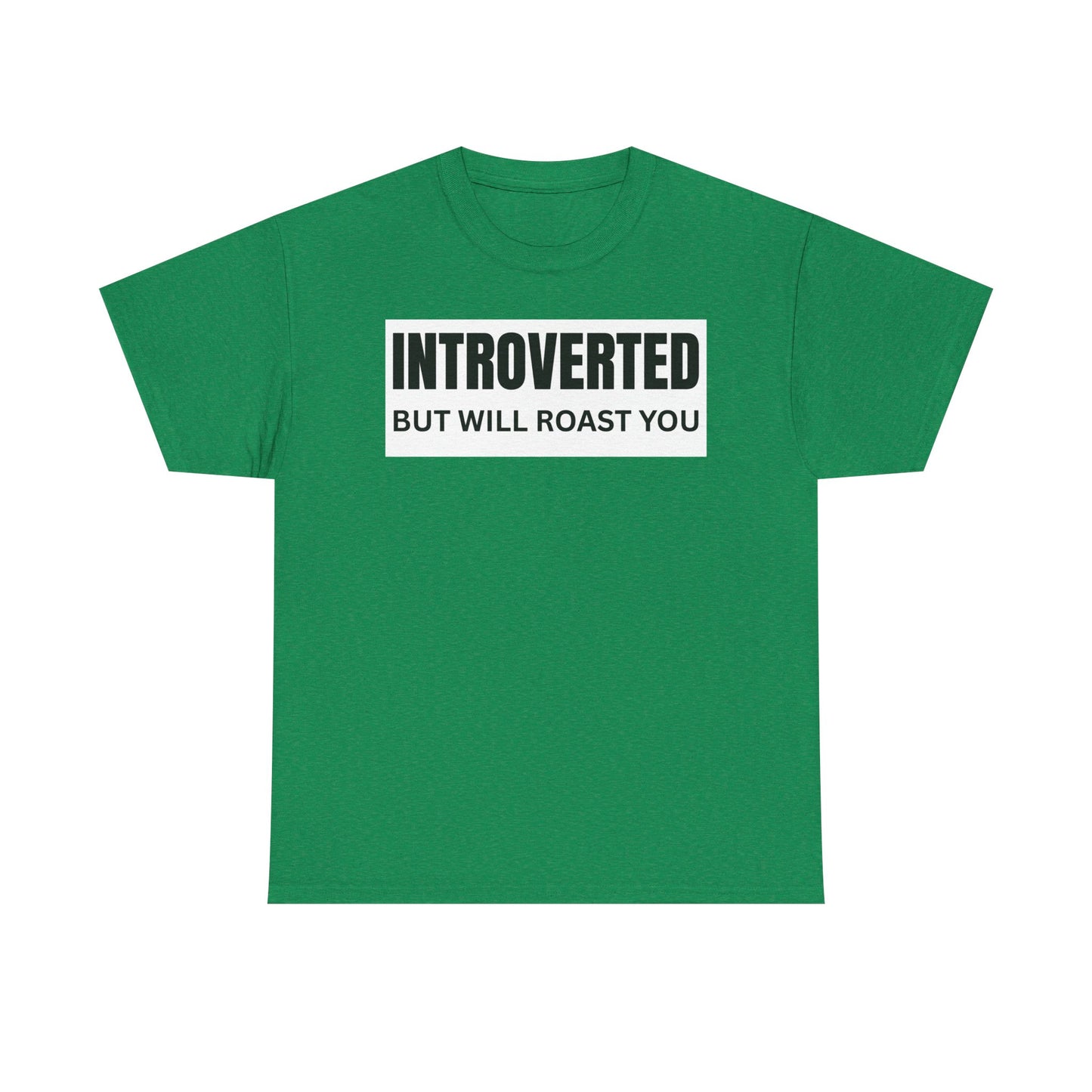 Introverted Roast Tee, Funny Graphic T-Shirt, Male Cotton Tee, Gift for Introverts, Casual Wear