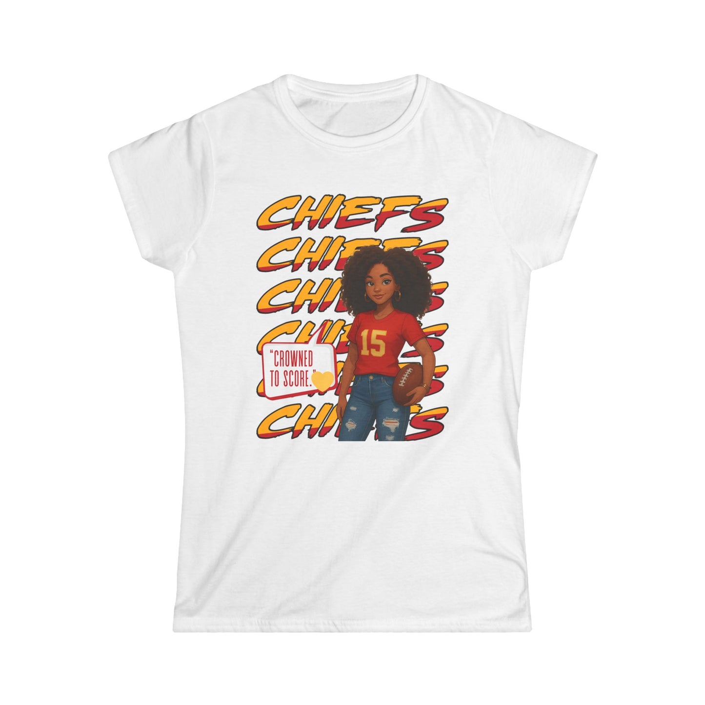 Chiefs Game Day Women's Tee, Football Fan Shirt, Cute Sports Apparel, Casual Women's Top, Gift for Chiefs Fans, Unique Team Spirit