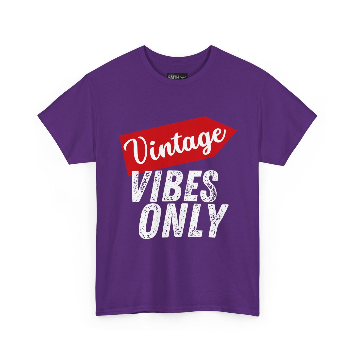 Vintage Vibes Only Unisex Heavy Cotton Tee, Retro T-Shirt, Trendy Gift for Him/Her, Casual Wear, Music Festival Outfit