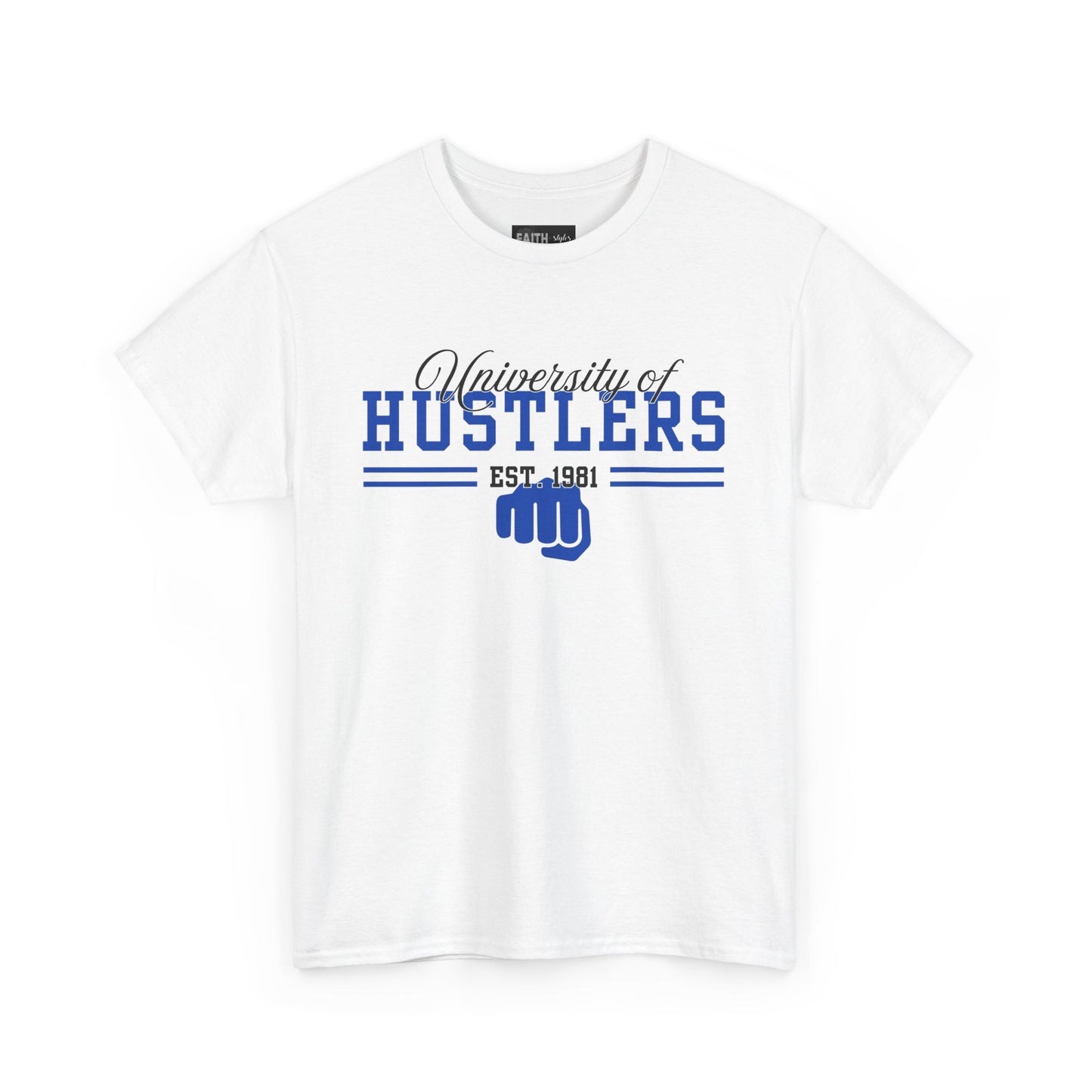 University of Hustlers Unisex Heavy Cotton Tee - Motivational T-Shirt, Casual Wear, Gift Idea, Streetwear, College Merch