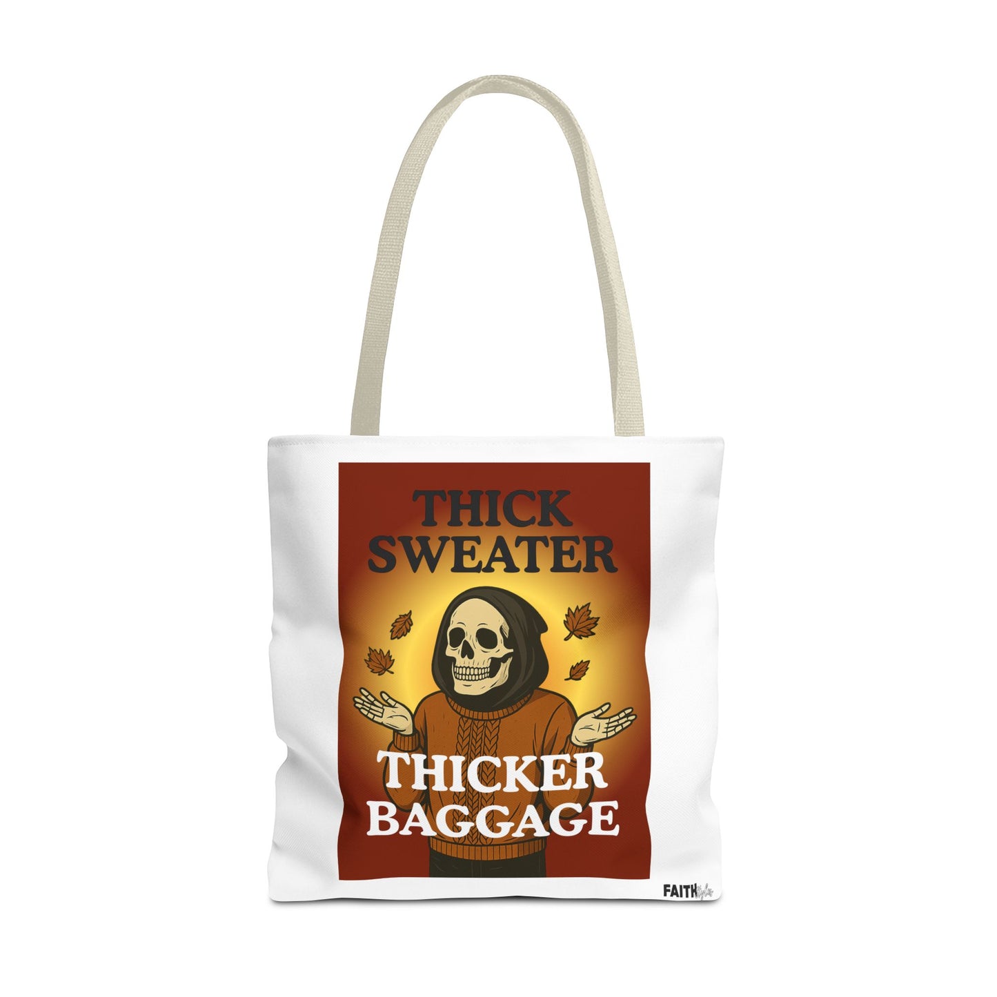 FaithStyles Fall-Themed Thicker Baggage Tote Bag, Halloween, Autumn Vibes, Eco-Friendly Gift, Spooky Baggage, Seasonal Carryall, Shopping Bag, Casual Style
