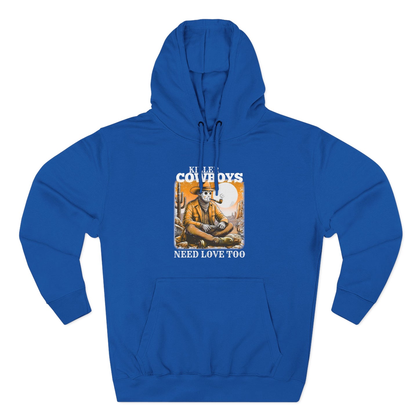 Three-Panel Fleece Hoodie-Front & Back Images