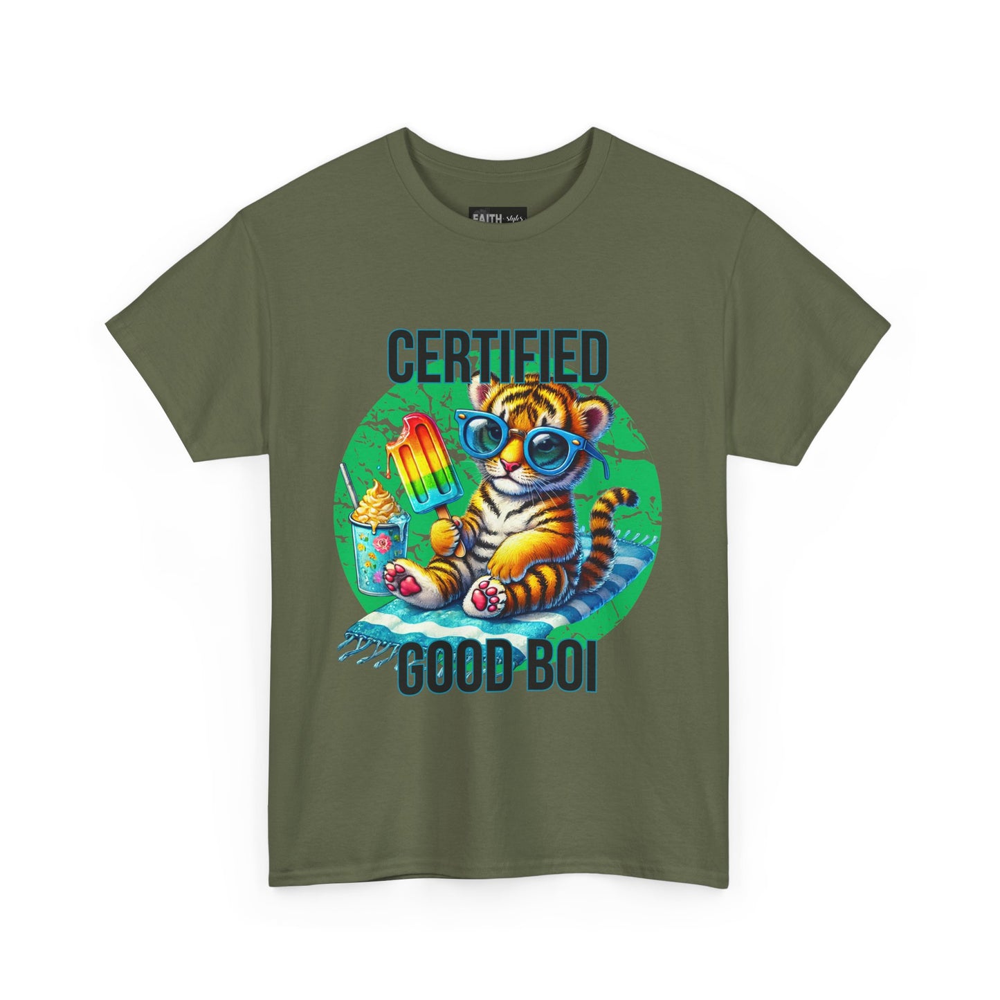 Certified Good Boi Unisex Heavy Cotton Tee, Animal Lover Tee, Cute Pet Shirt, Fun Graphic T-Shirt, Gift for Pet Owners, Casual Wear