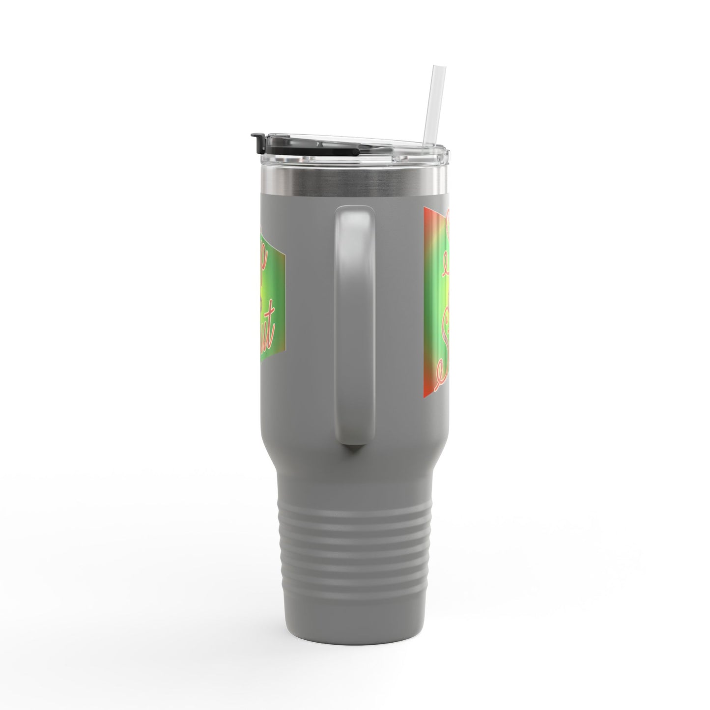 Vibrant Insulated Travel Mug - Sip & Strut, Perfect for Coffee Lovers, Road Trips, Outdoor Adventures, Gift for Holidays, Motivational Mug