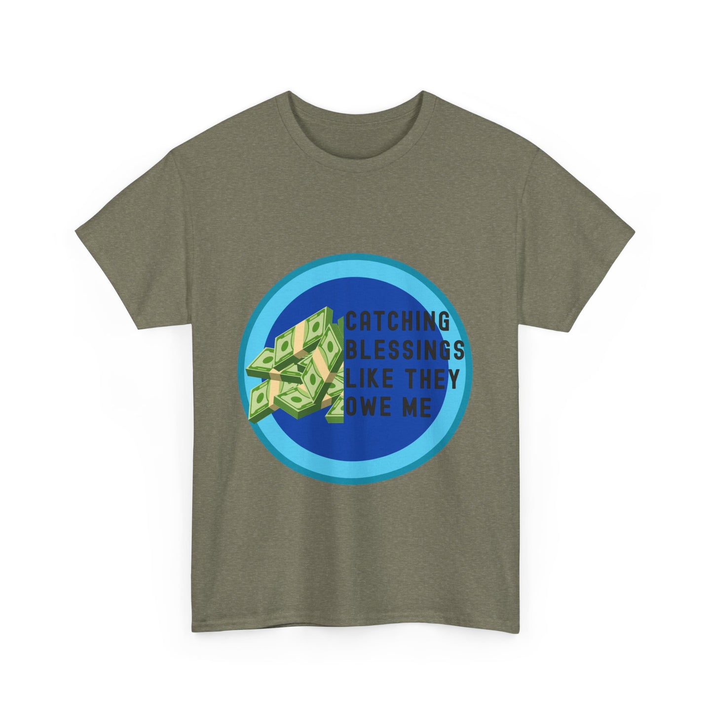 Catching Blessings Unisex Heavy Cotton Tee - Motivational Graphic T-Shirt