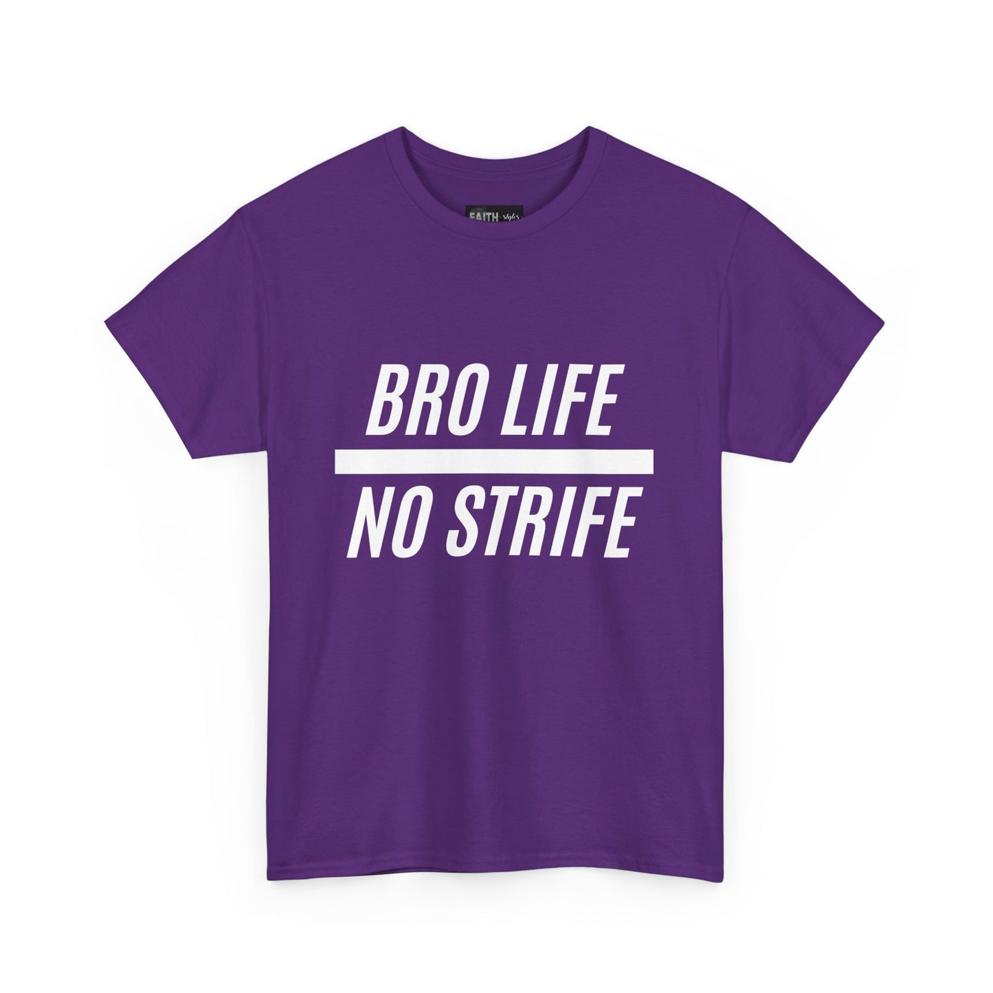 Bro Life Unisex Heavy Cotton Tee, Casual Graphic T-Shirt, Funny Gift for Friends, Everyday Wear, Brotherhood Apparel, Birthday Gift