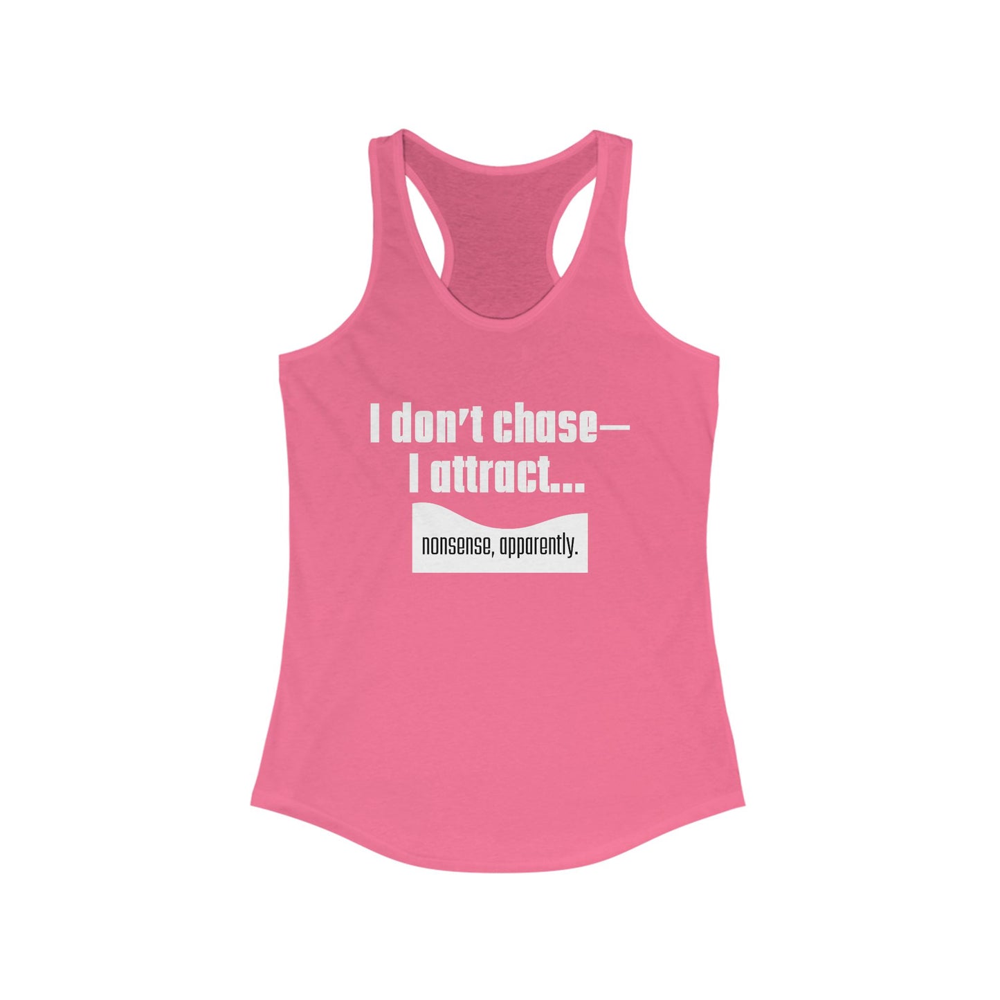Attraction Quote Racerback Tank, Motivational Fitness Top, Women's Workout Wear, Gift for Her, Inspirational Gym Apparel