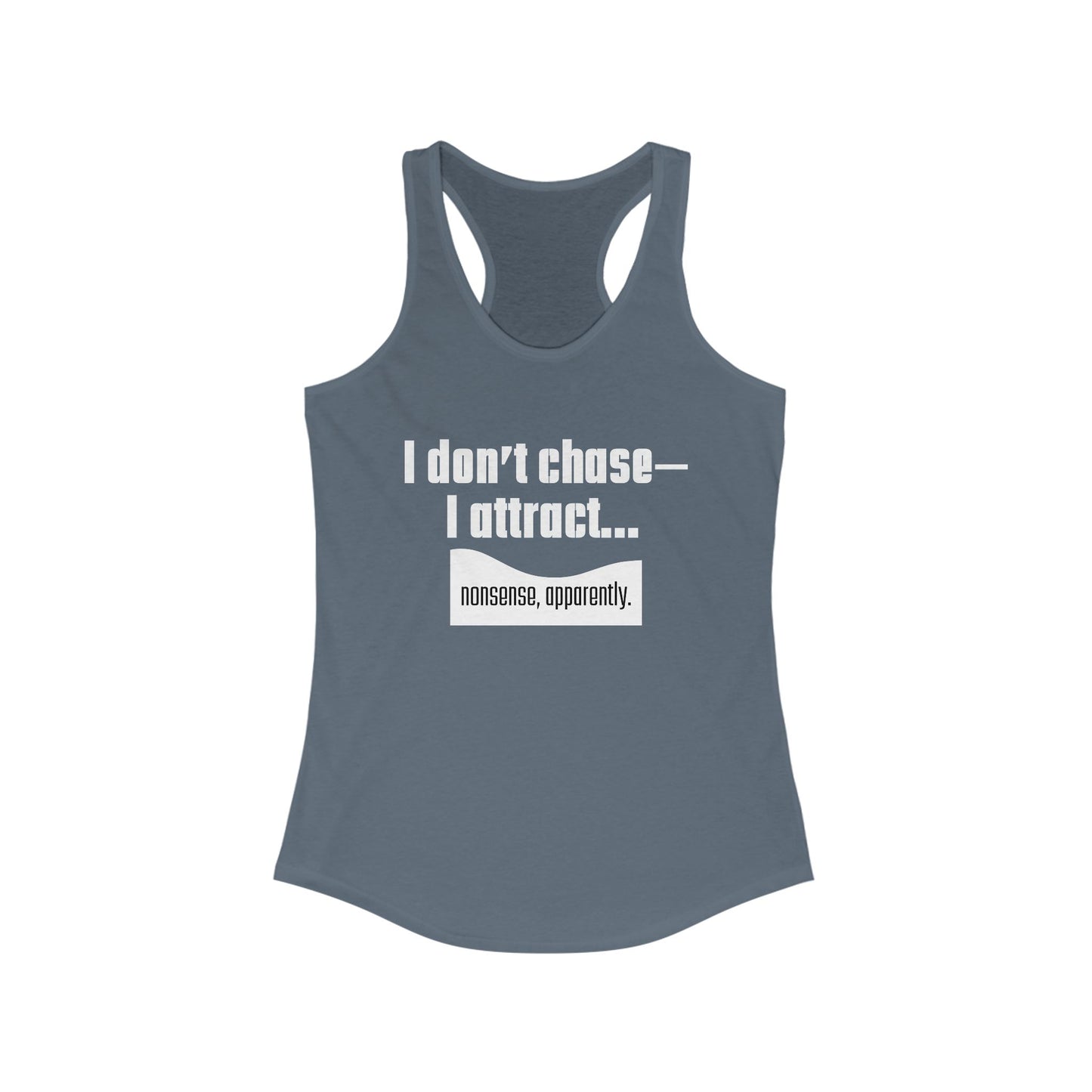 Attraction Quote Racerback Tank, Motivational Fitness Top, Women's Workout Wear, Gift for Her, Inspirational Gym Apparel