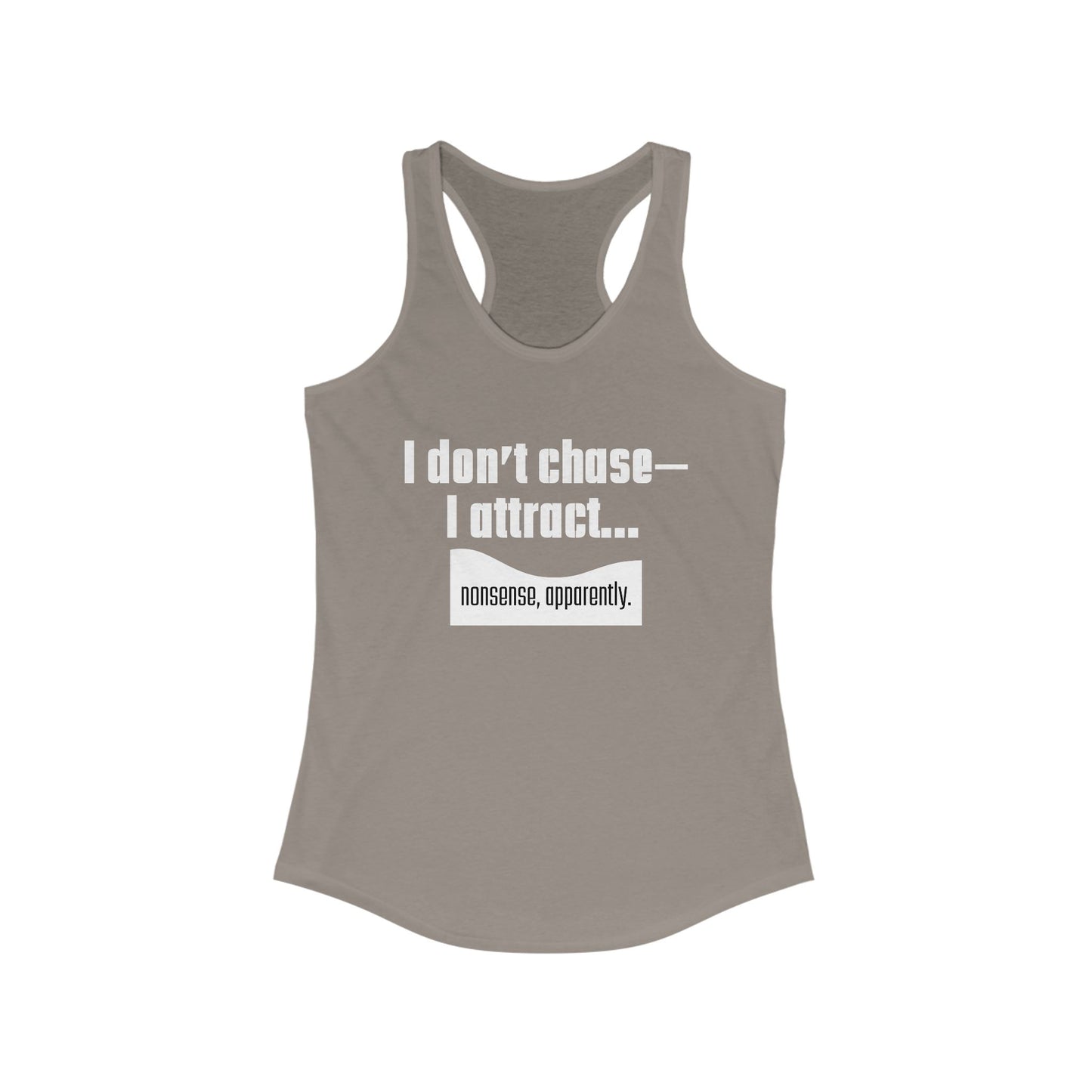 Attraction Quote Racerback Tank, Motivational Fitness Top, Women's Workout Wear, Gift for Her, Inspirational Gym Apparel