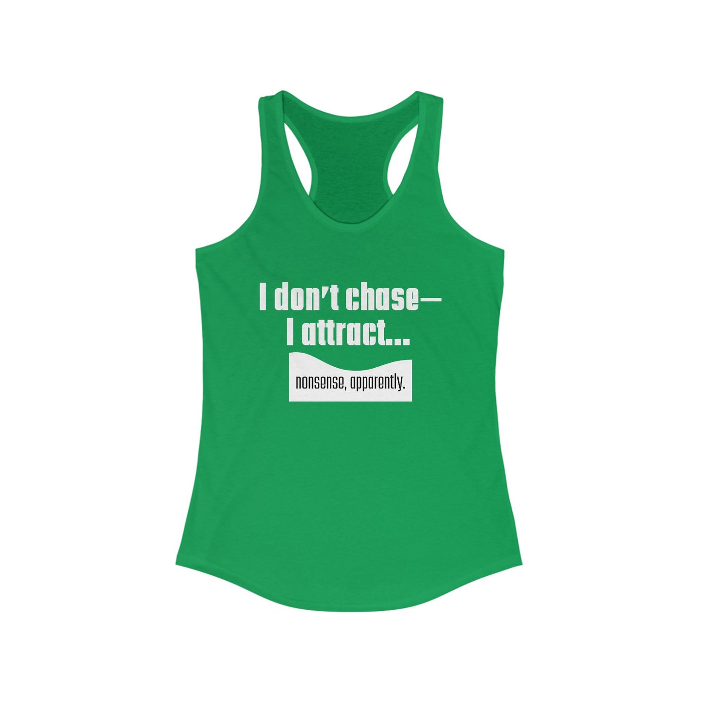 Attraction Quote Racerback Tank, Motivational Fitness Top, Women's Workout Wear, Gift for Her, Inspirational Gym Apparel