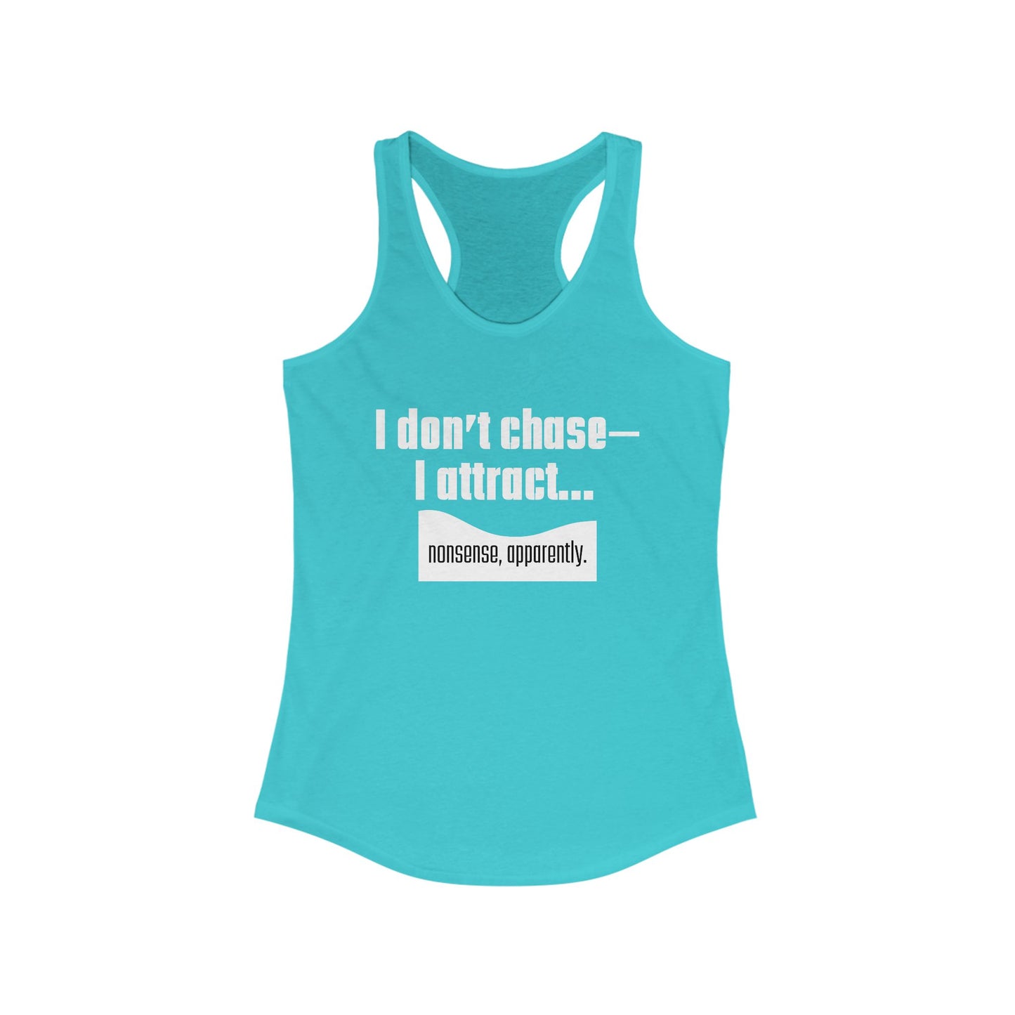 Attraction Quote Racerback Tank, Motivational Fitness Top, Women's Workout Wear, Gift for Her, Inspirational Gym Apparel