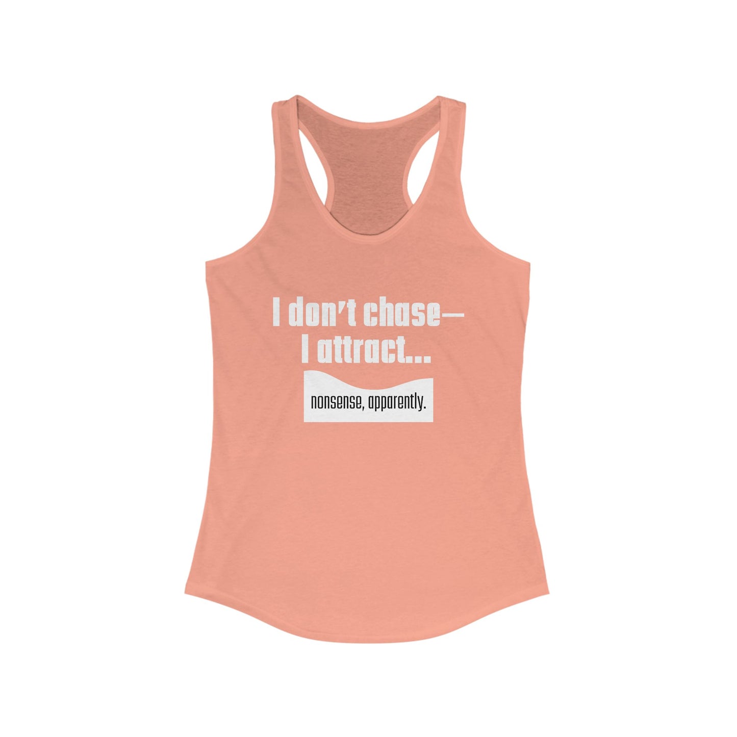 Attraction Quote Racerback Tank, Motivational Fitness Top, Women's Workout Wear, Gift for Her, Inspirational Gym Apparel