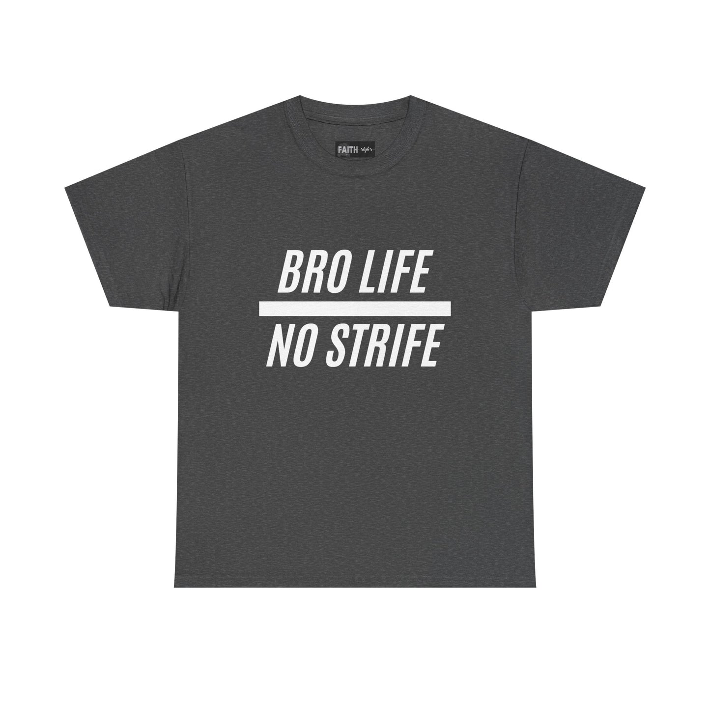 Bro Life Unisex Heavy Cotton Tee, Casual Graphic T-Shirt, Funny Gift for Friends, Everyday Wear, Brotherhood Apparel, Birthday Gift