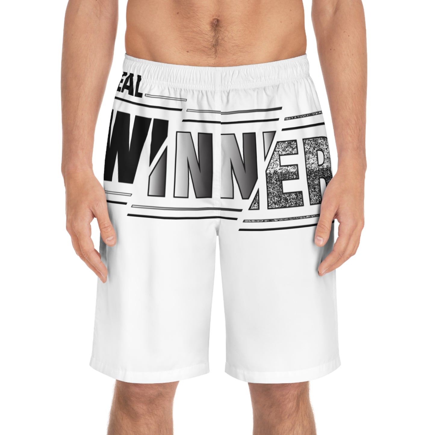 Real Winner Board Shorts | Cool Summer Style, Beachwear, Pool Party, Gift for Him, Sportswear