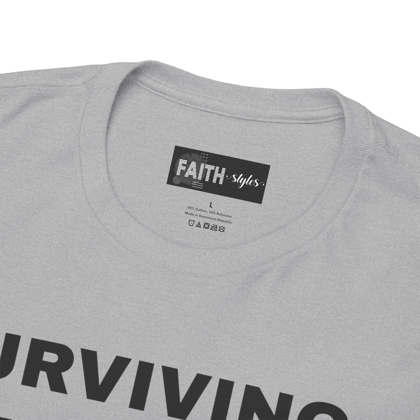 Surviving on Coffee Tee - Unisex Heavy Cotton Shirt, Funny Gift for Coffee Lovers, Perfect for Everyday Wear, Birthday & Holidays