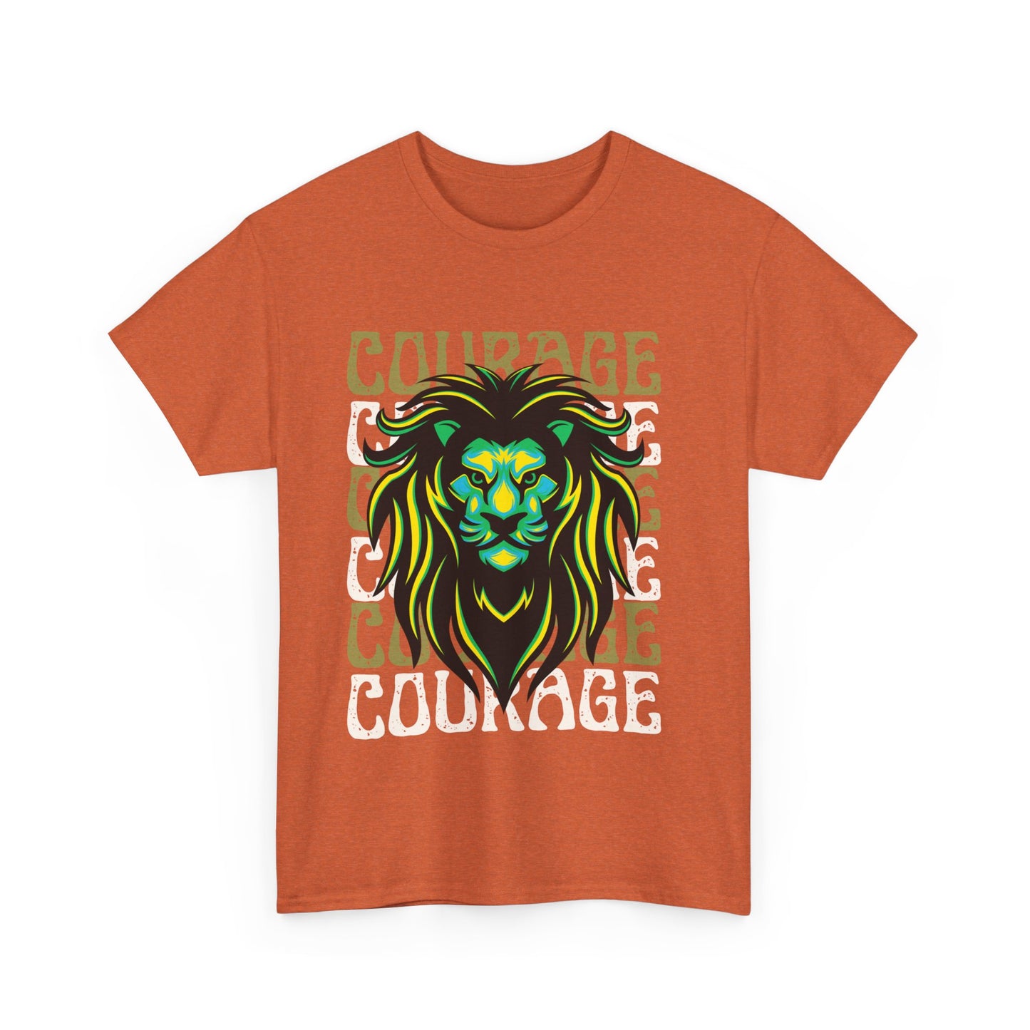 Courageous Lion Tee, Motivational Shirt, Unisex Cotton T-Shirt, Gift for Strength, Inspirational Apparel, Courage Theme