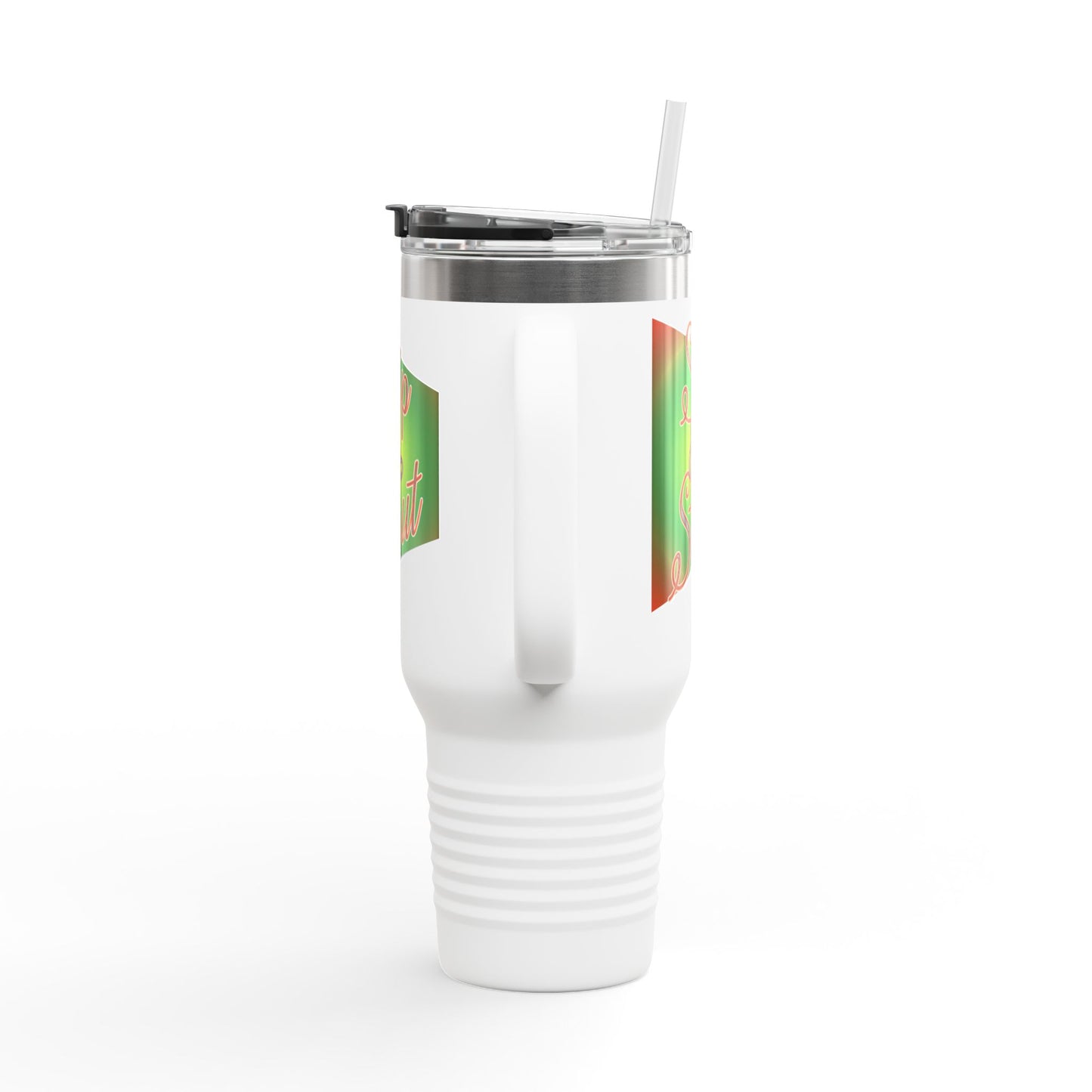 Vibrant Insulated Travel Mug - Sip & Strut, Perfect for Coffee Lovers, Road Trips, Outdoor Adventures, Gift for Holidays, Motivational Mug