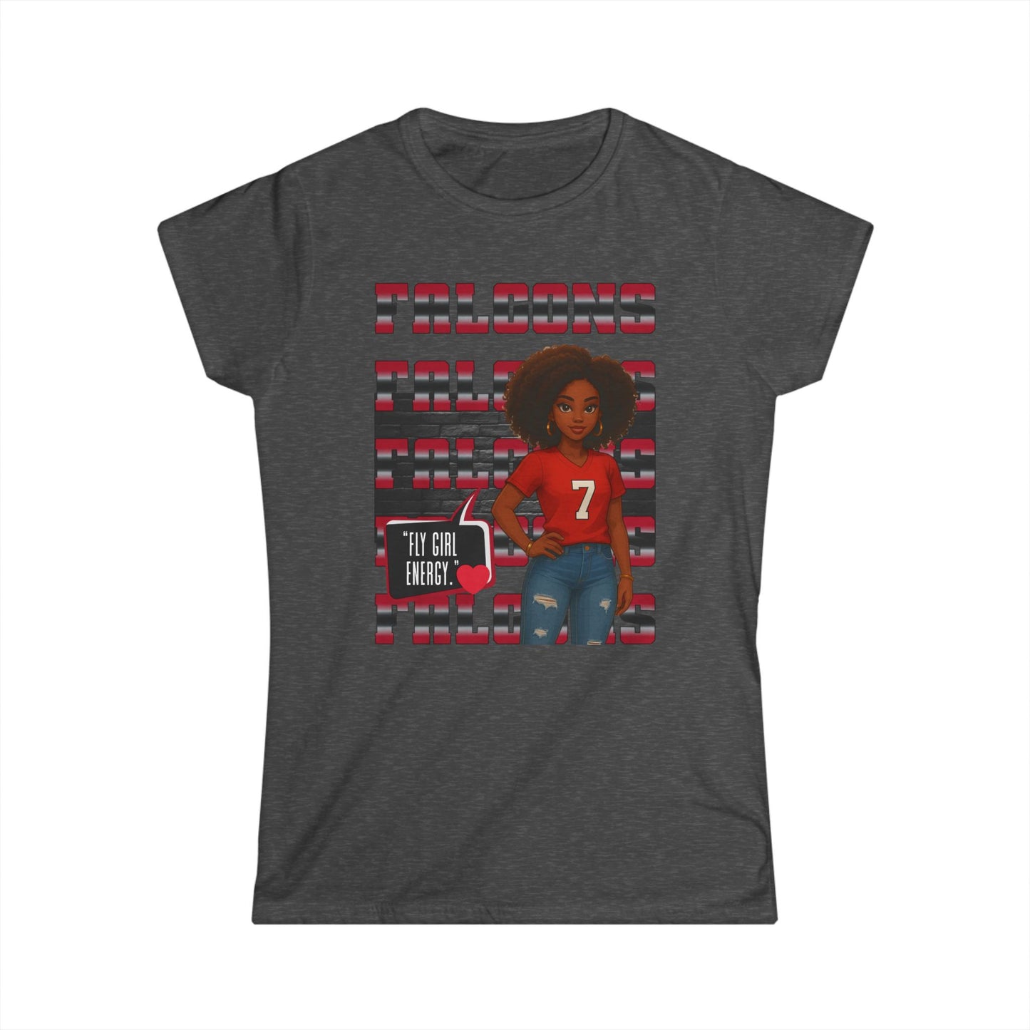 Falcons Fan Women's Softstyle Tee, Casual Sportswear, Perfect for Game Day, Gifts for Her, Unique Pride Shirt