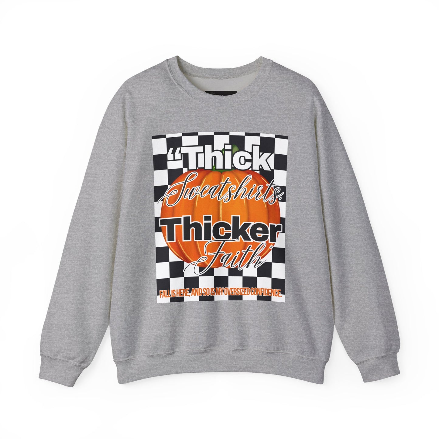 Pumpkin Faith Crewneck Sweatshirt, Unisex Graphic Sweatshirt, Thick Sweatshirt, Sports Apparel, Cozy Casual Wear