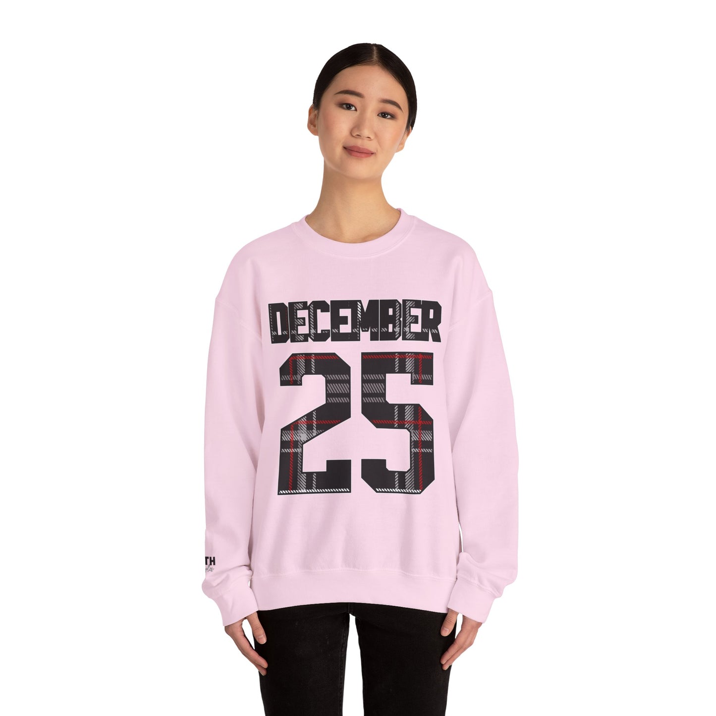 December 25 Plaid Number Crewneck Sweatshirt