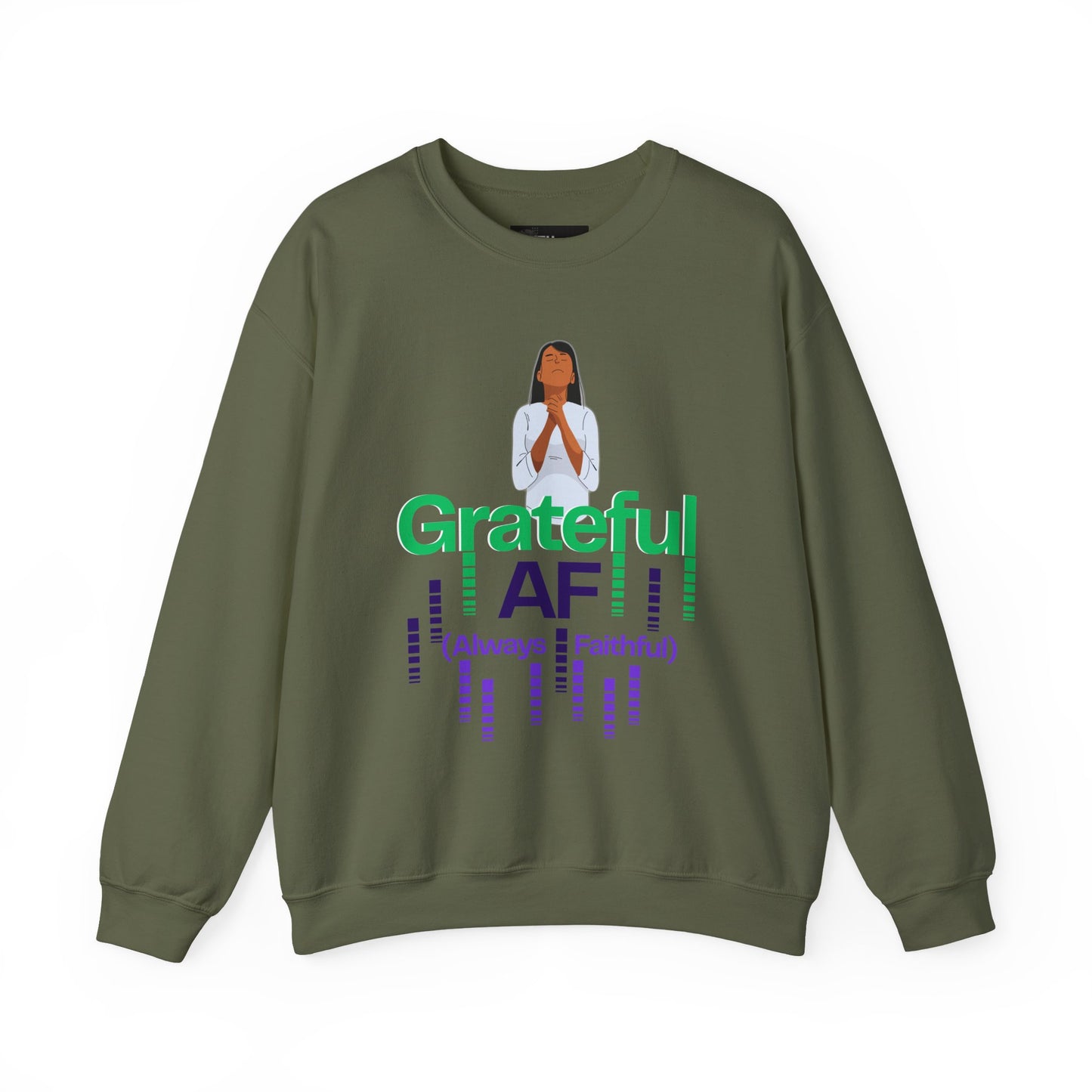 Women Grateful AF Crewneck Sweatshirt | Cozy Unisex Pullover for Thanksgiving, Gifts, and Everyday Wear