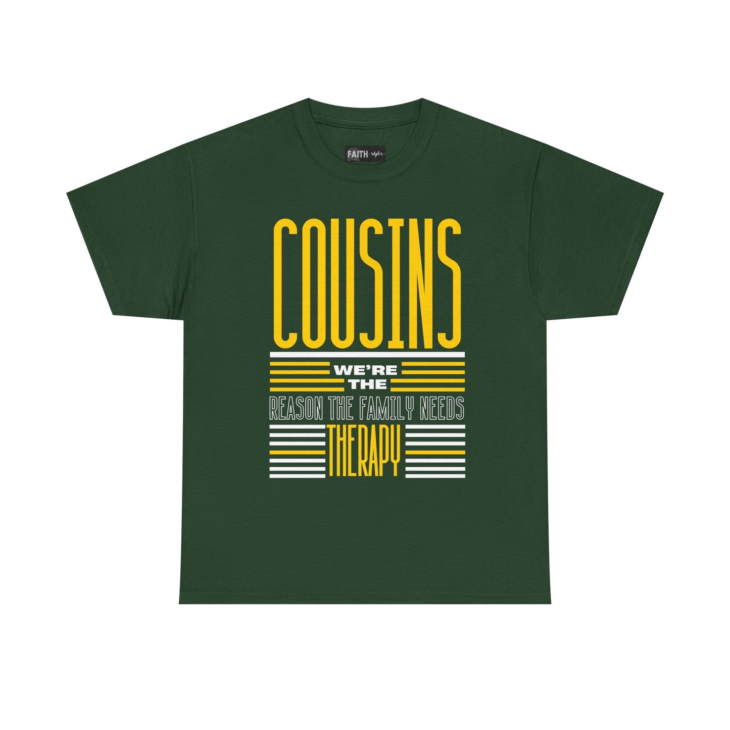Cousins Therapy Tees, Family Reunion Shirt, Casual Wear, Gift for Cousins, Fun Family Quote Tee
