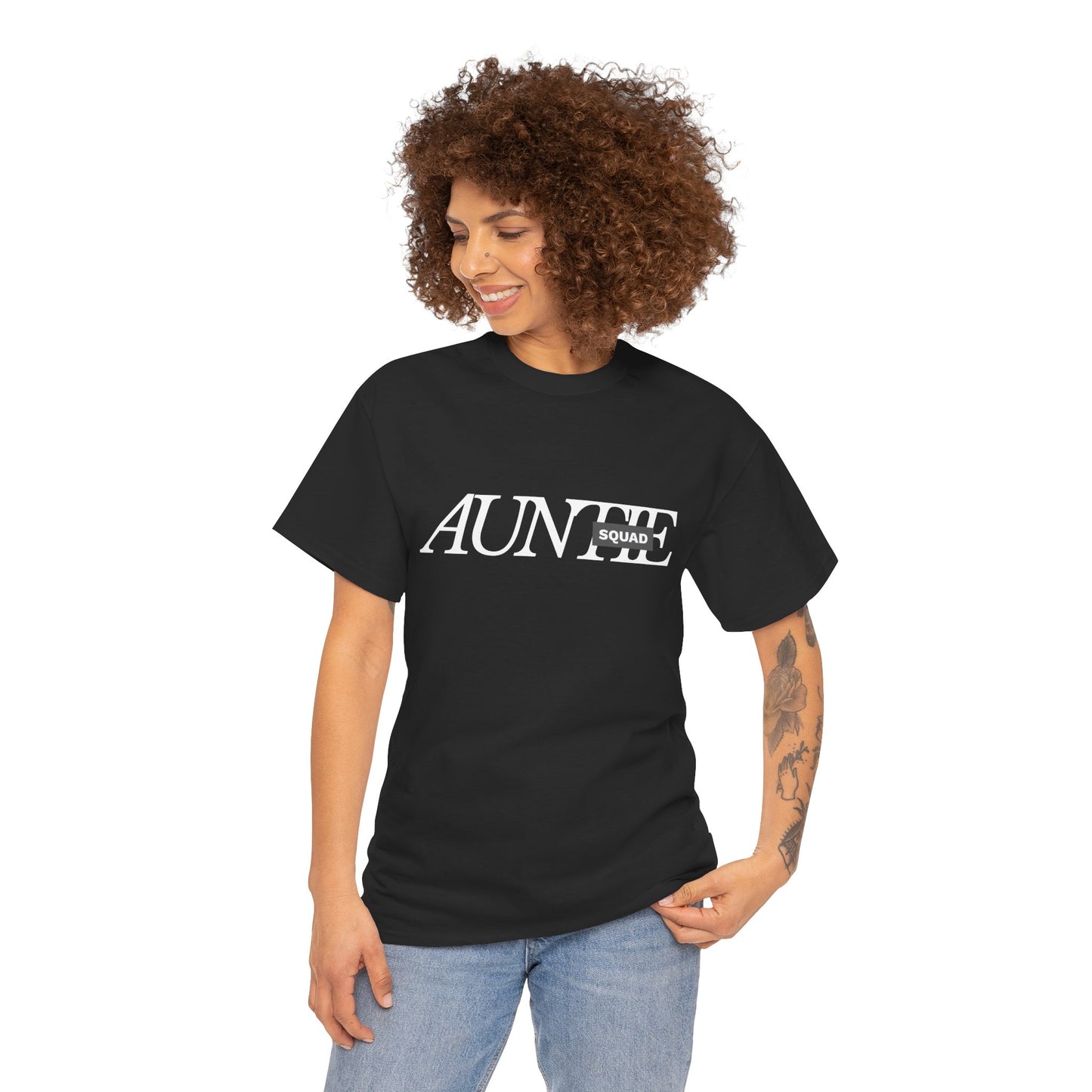 Auntie Squad Unisex Heavy Cotton Tee | Perfect Gift for Aunts | Family Reunion, Birthday, Mother's Day, Casual Wear, Everyday Comfort