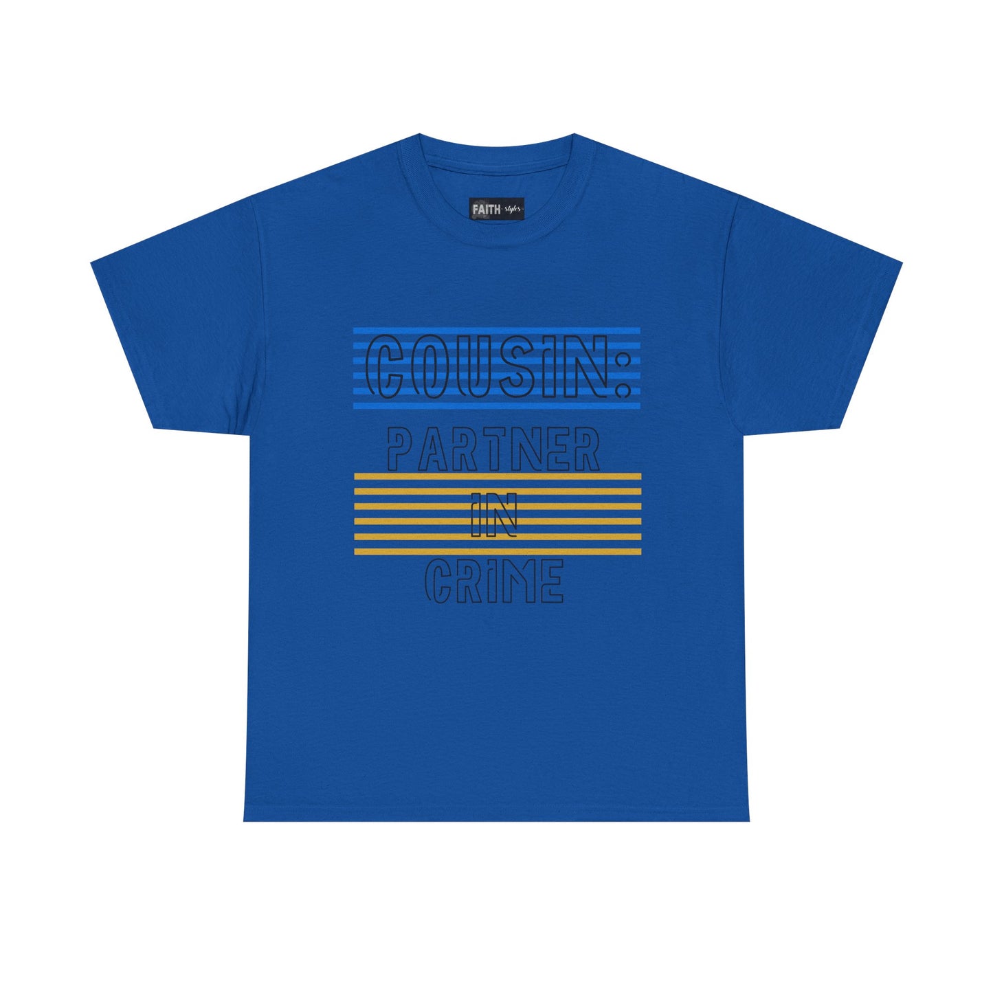 Cousins Partner in Crime Tee | Unisex Heavy Cotton T-Shirt for Family Gatherings, Cousin's Day, Gift for Cousins, Comfortable Casual Wear