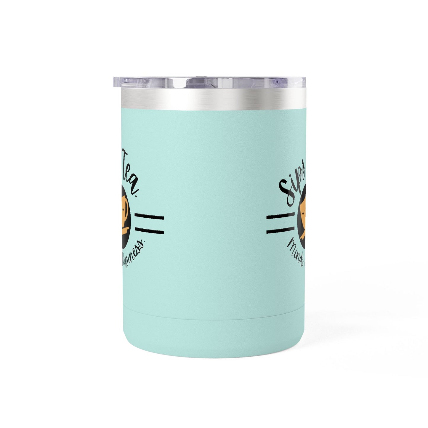 Coffee Lover's Tumbler with Sips Tea Design, Insulated Mug for Home, Travel, Gift for Coffee & Tea Lovers, Birthday, Office, Everyday Use