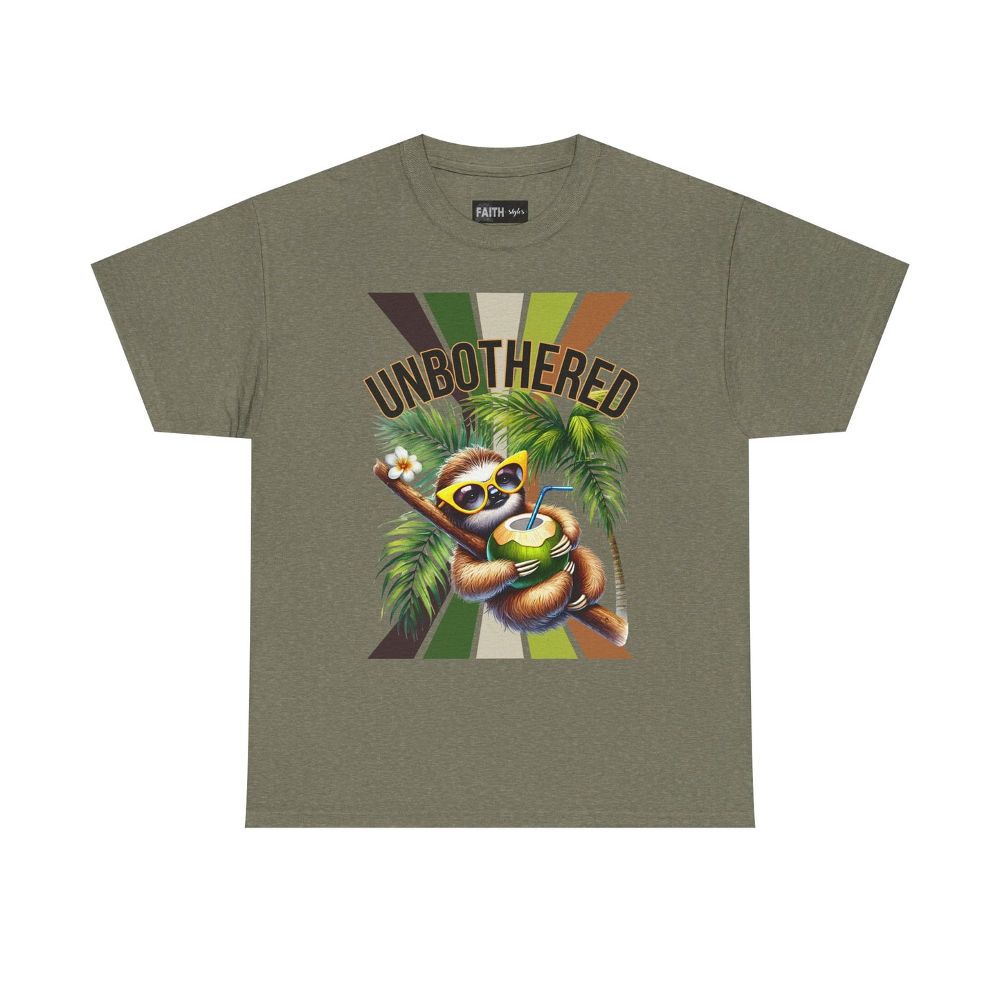 Chill Sloth Graphic Tee - Unbothered Cotton T-Shirt, Casual Wear, Perfect for Gifts, Nature Lovers, Relaxed Vibes