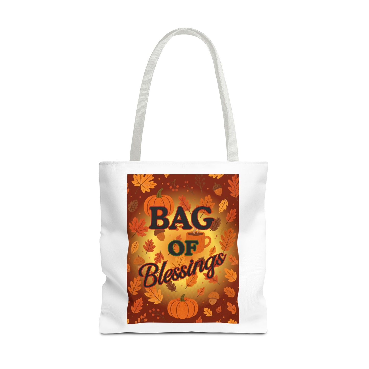Autumn Blessings Tote Bag, Fall Tote for Shopping, Thanksgiving Gift Bag, Seasonal Carrier, Eco-Friendly Reusable Tote
