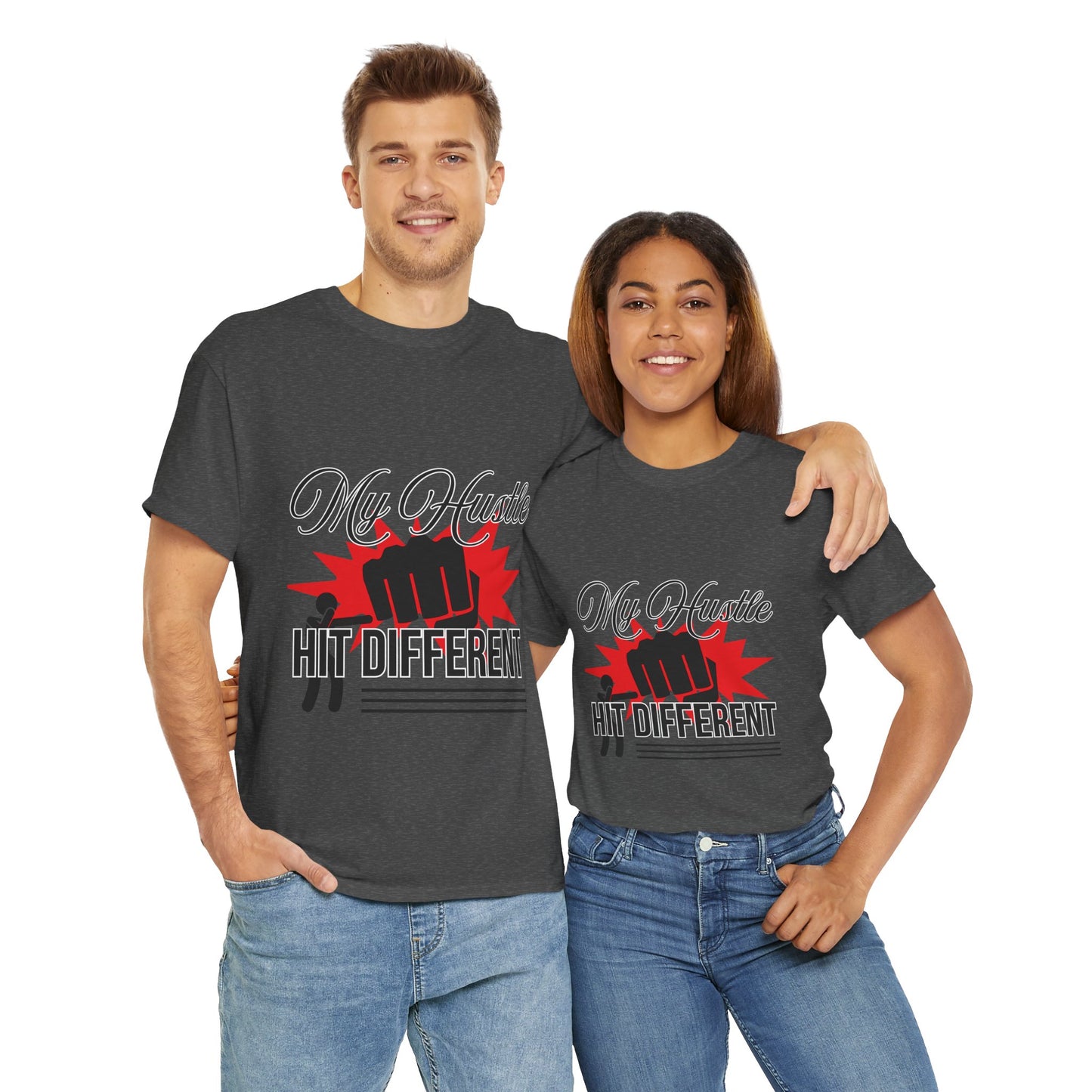 My Hustle Hits Different Cotton Tee, Motivational T-Shirt, Unisex Casual Wear, Gift for Entrepreneurs, Hustle Culture Apparel, Workout Shirt