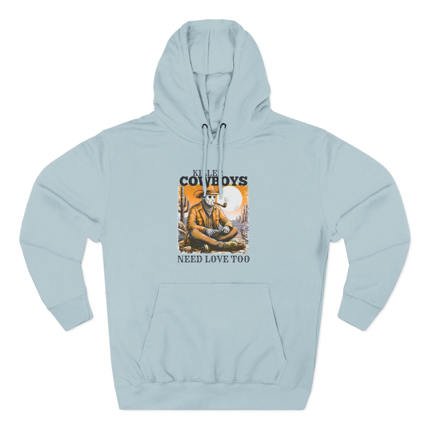 Three-Panel Fleece Hoodie-Front & Back Images