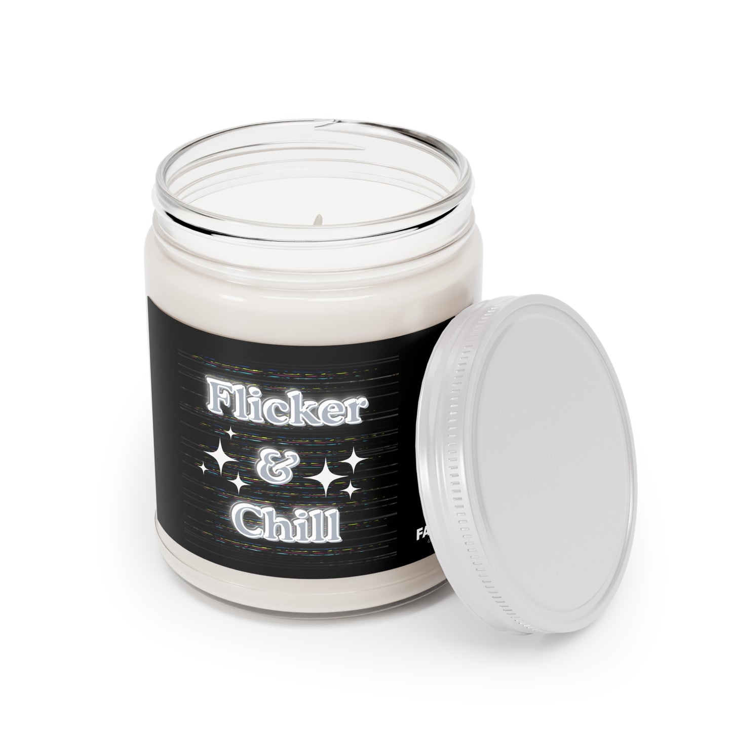 FaithStyles Flicker & Chill Scented Soy Candle - Aromatherapy Gift, Home Decor, Relaxation, Self-Care, Cozy Vibes, Unique Fragrance