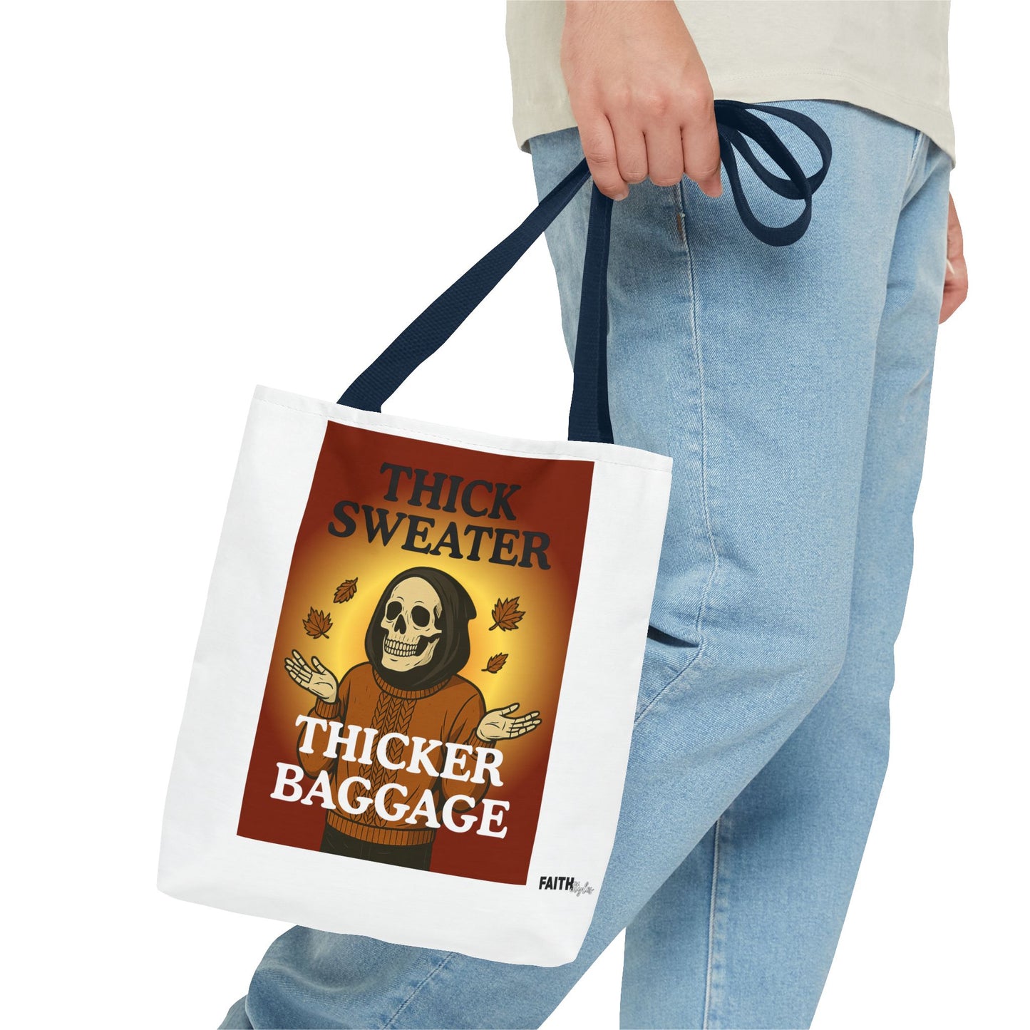 FaithStyles Fall-Themed Thicker Baggage Tote Bag, Halloween, Autumn Vibes, Eco-Friendly Gift, Spooky Baggage, Seasonal Carryall, Shopping Bag, Casual Style