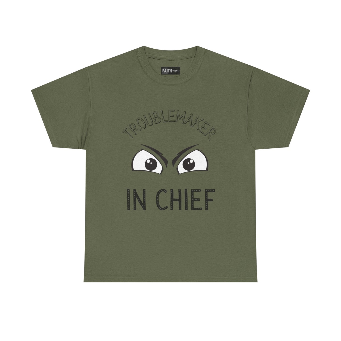 Troublemaker in Chief Tee, Funny Graphic Tee, Unisex T-Shirt, Casual Humor Shirt, Perfect Gift for Friends