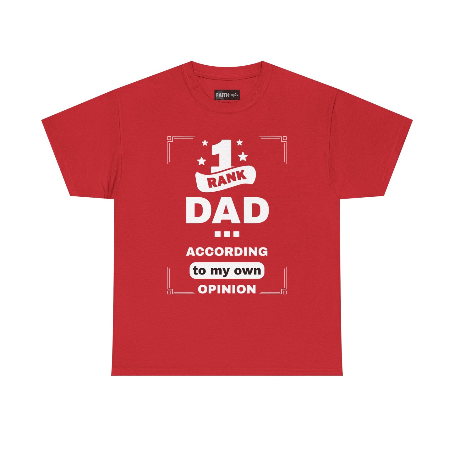 #1 Dad Unisex Heavy Cotton Tee - Perfect Gift for Father's Day, Birthday, or Family Celebrations, Casual Wear, Statement T-Shirt
