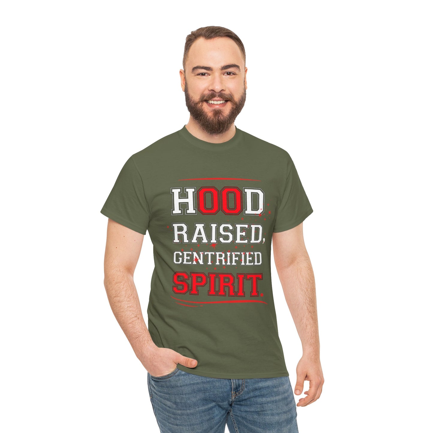 Hood Raised Spirit Unisex Heavy Cotton Tee - Empowering Streetwear