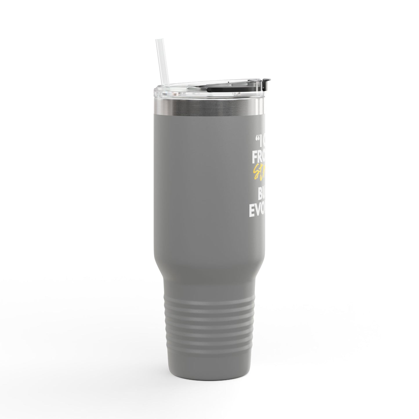 Inspirational Insulated Travel Mug, Motivational Coffee Tumbler, Evolved Journey Mug, Perfect for Gifts, Travel, and Daily Use