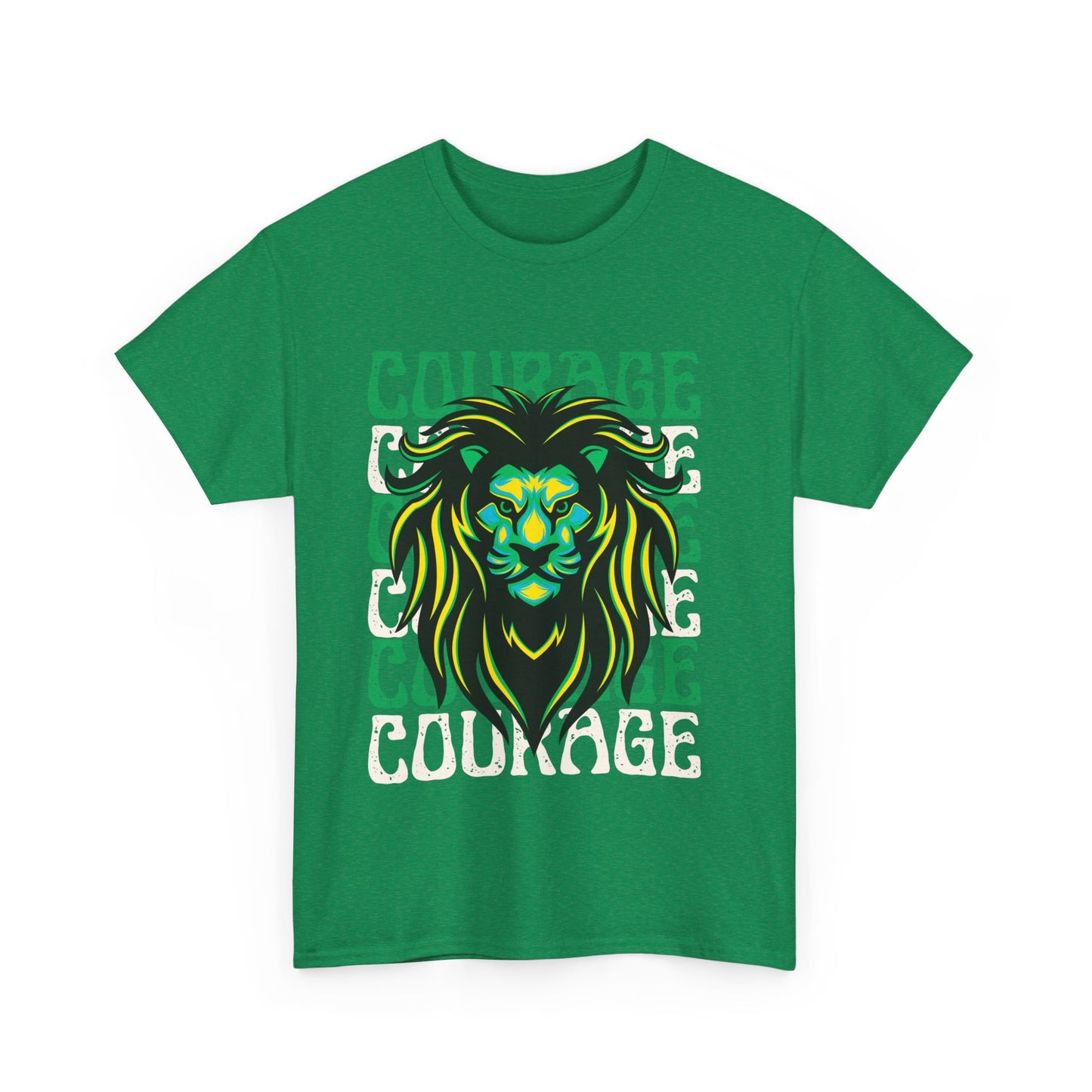 Courageous Lion Tee, Motivational Shirt, Unisex Cotton T-Shirt, Gift for Strength, Inspirational Apparel, Courage Theme