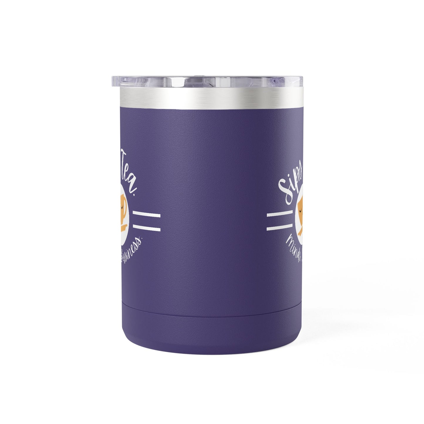 Coffee Lover's Tumbler with Sips Tea Design, Insulated Mug for Home, Travel, Gift for Coffee & Tea Lovers, Birthday, Office, Everyday Use