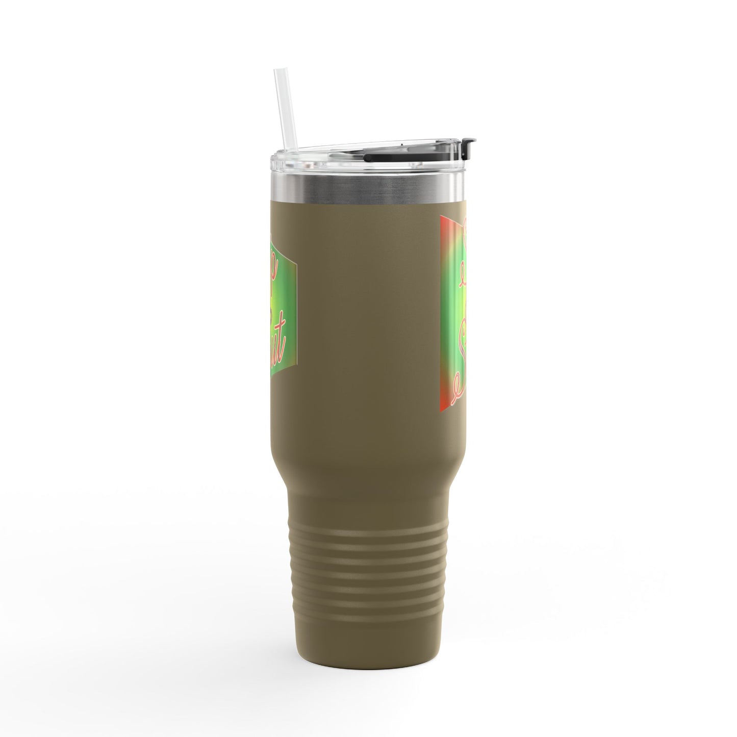 Vibrant Insulated Travel Mug - Sip & Strut, Perfect for Coffee Lovers, Road Trips, Outdoor Adventures, Gift for Holidays, Motivational Mug